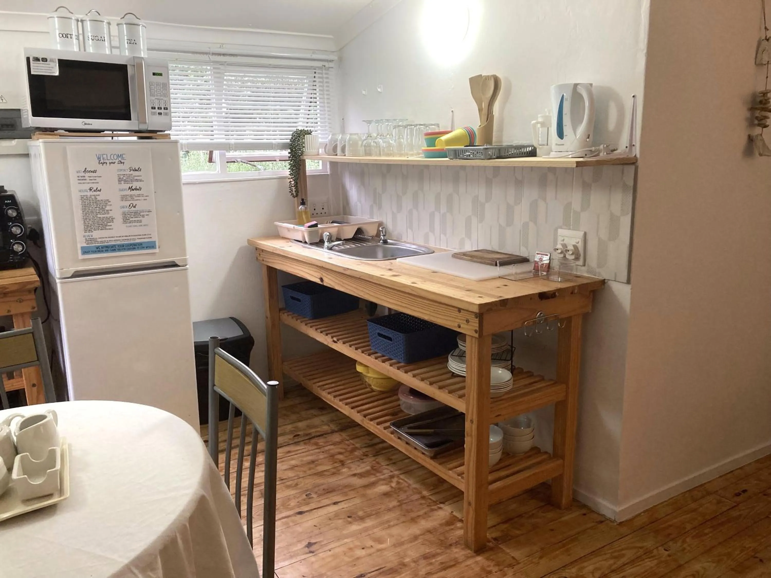 Kitchen or kitchenette in Plett Forest Cabins