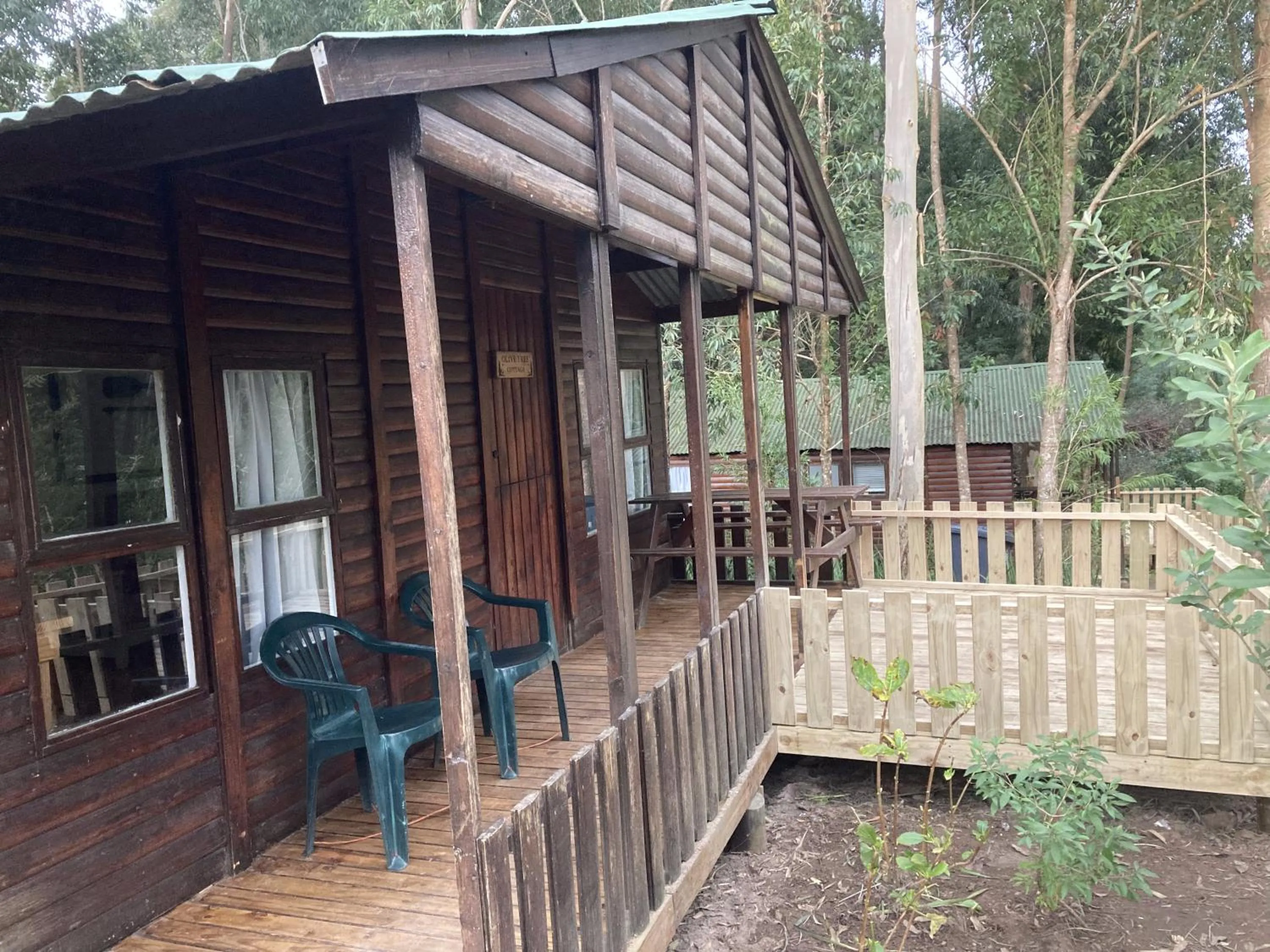 Patio in Plett Forest Cabins