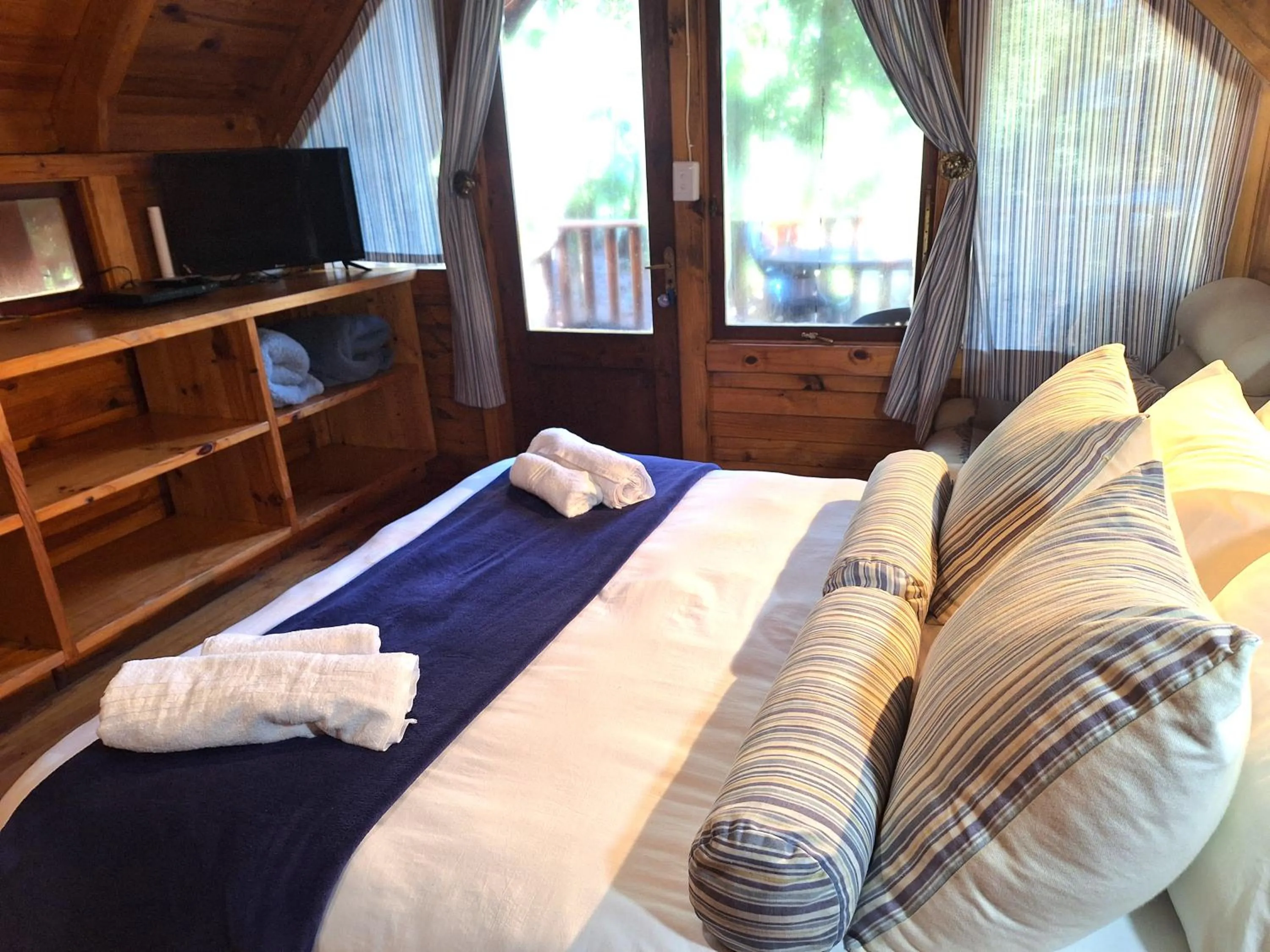 Bed in Plett Forest Cabins