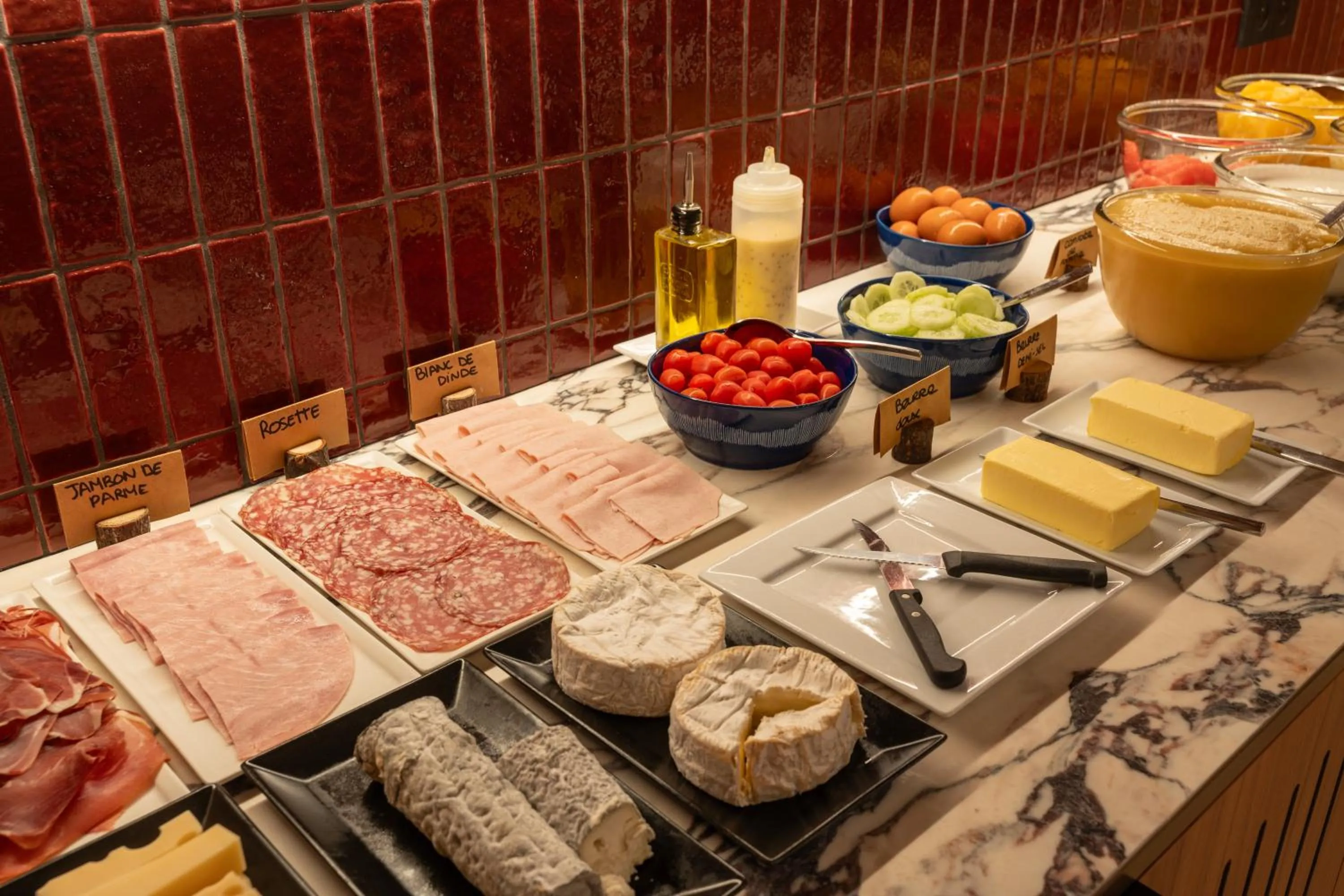 Buffet breakfast in Novotel Nantes Centre Bord de Loire