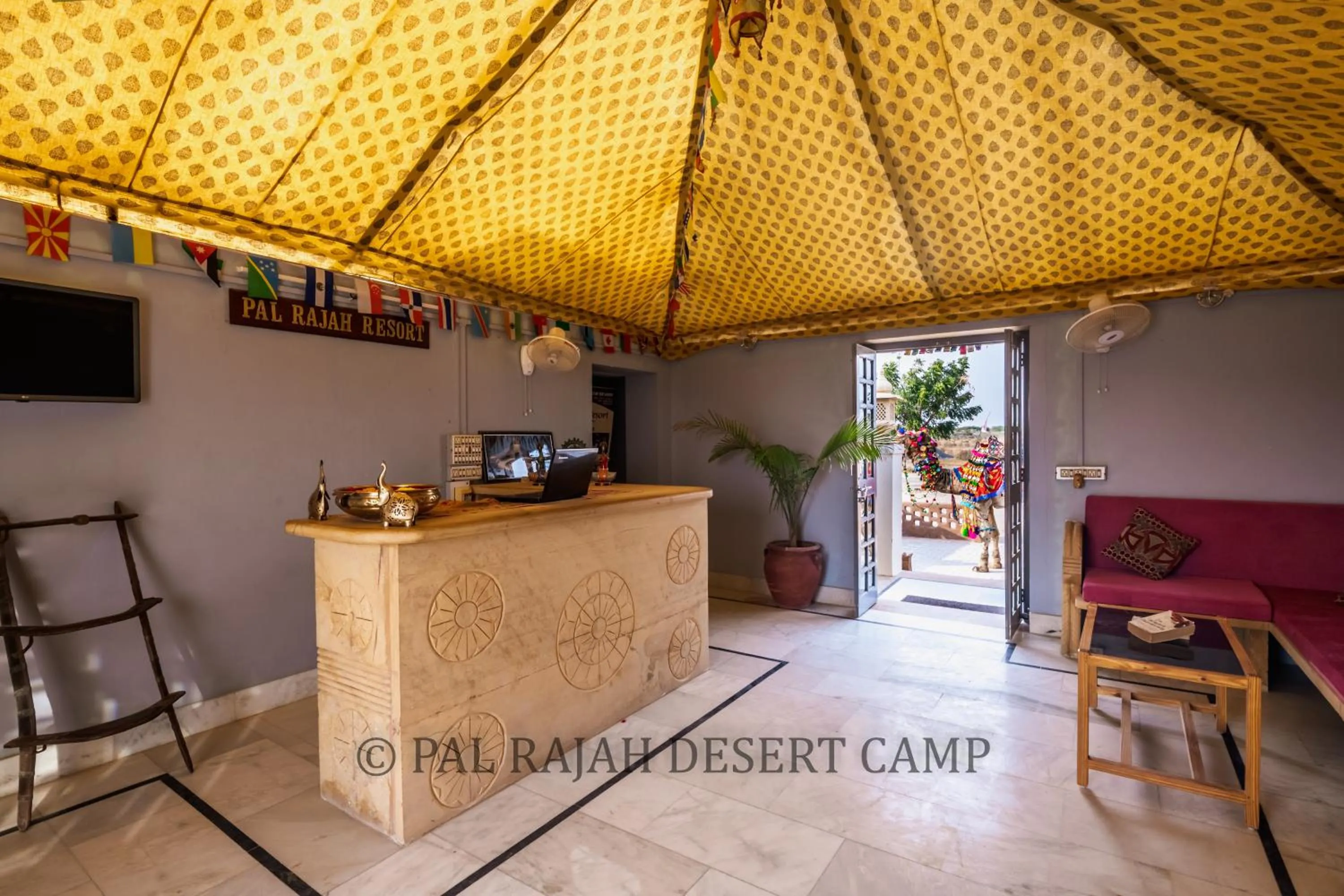 Seating area in Pal Rajah Desert Camp