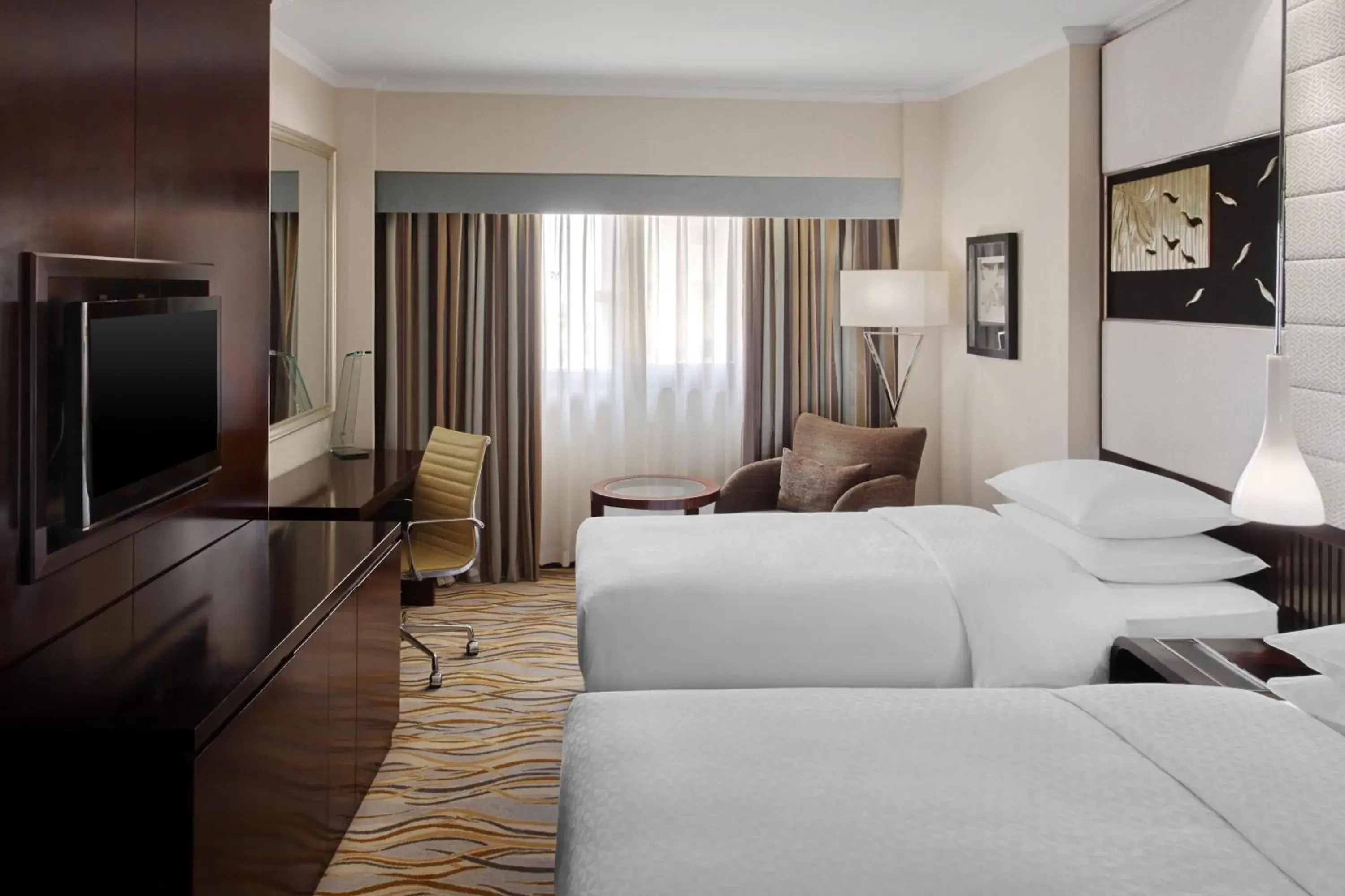 Traditional, Guest room with 2 Twin Beds and City view in Four Points By Sheraton Riyadh Khaldia Traditional, Guest room with 2 Twin Beds and City view in Four Points By Sheraton Riyadh Khaldia