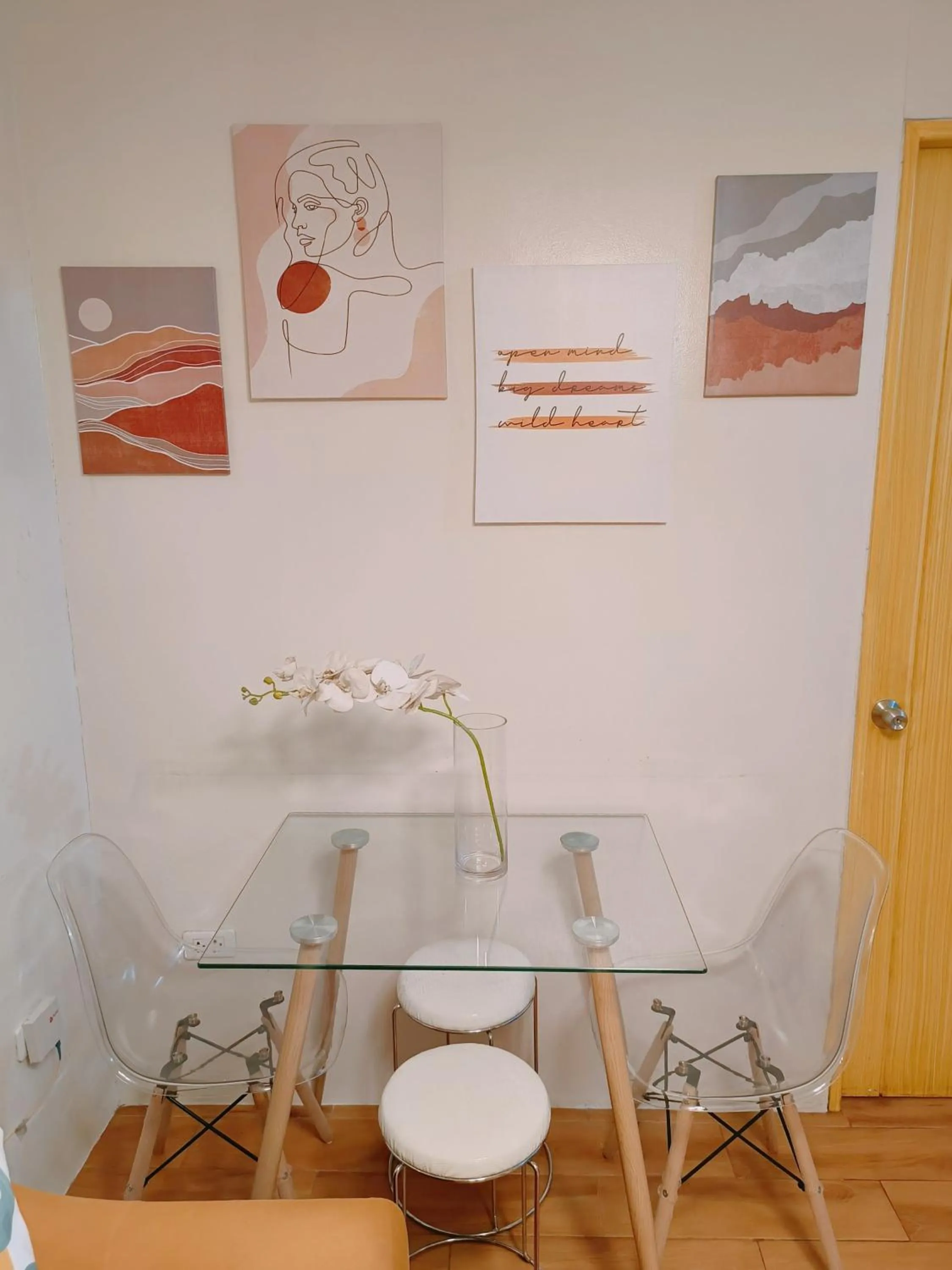 Seating area in Davao Condo 2BR Pool Wifi Netflix