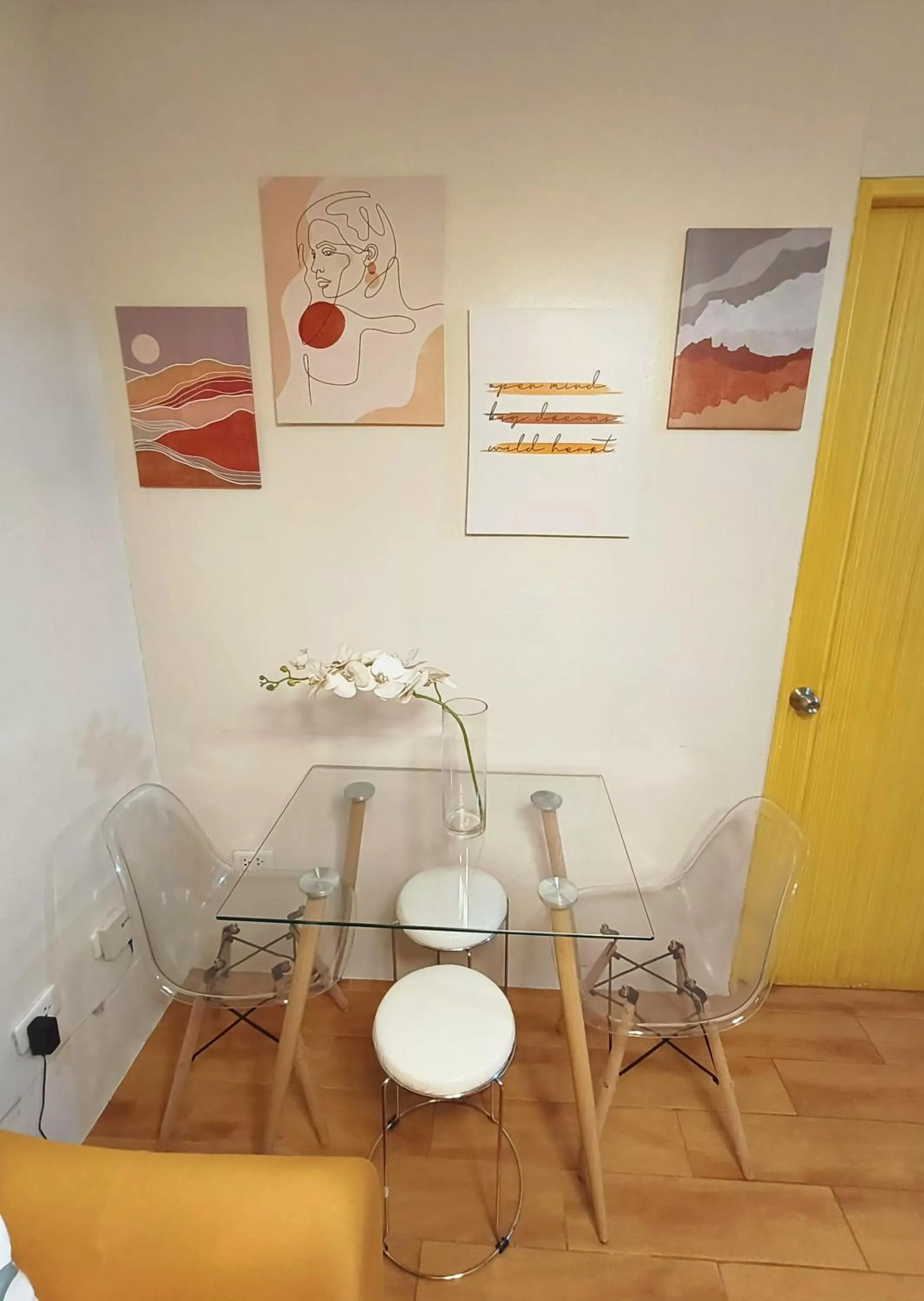 Seating area in Davao Condo 2BR Pool Wifi Netflix