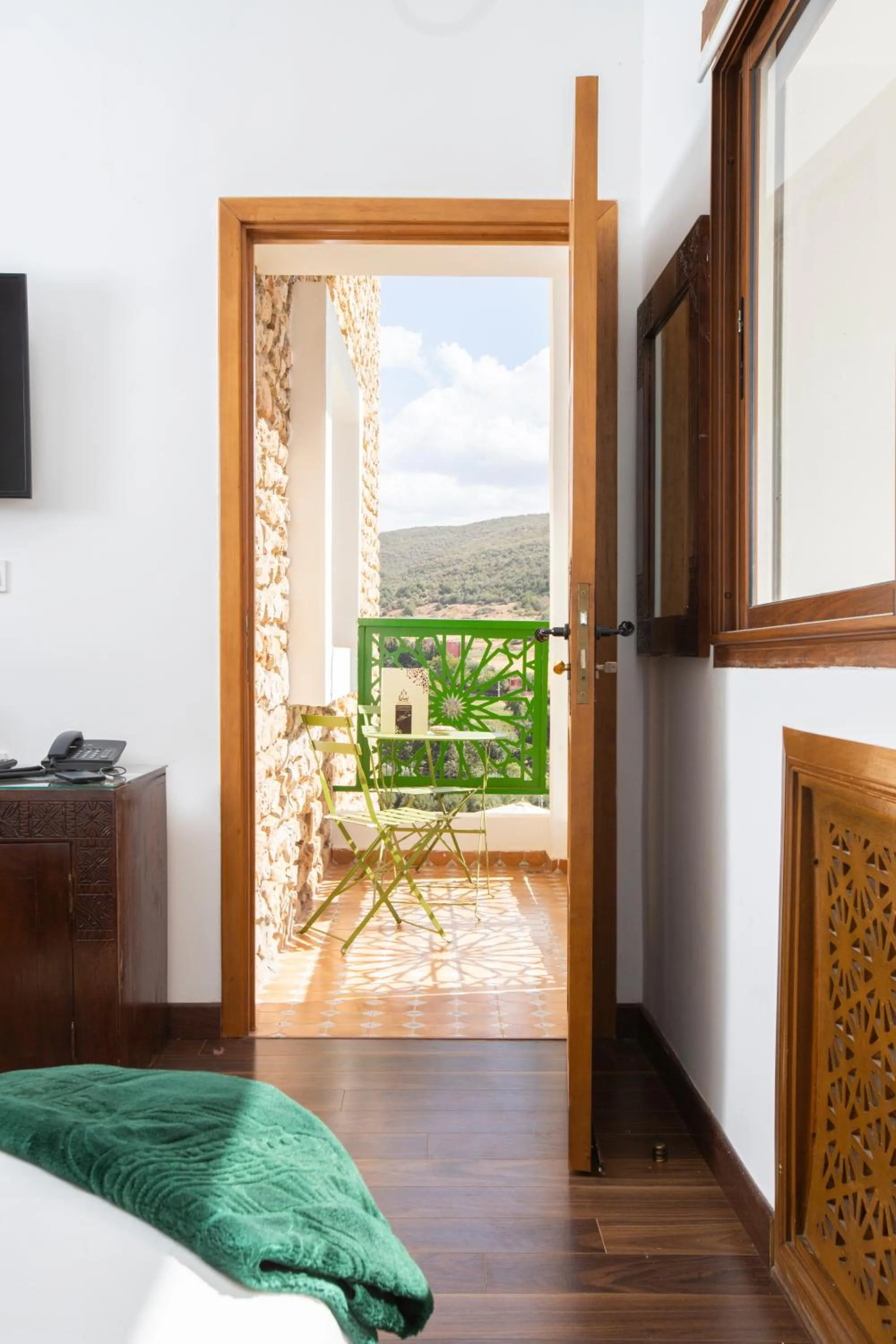 Balcony/Terrace, Bed in Dar Zayane