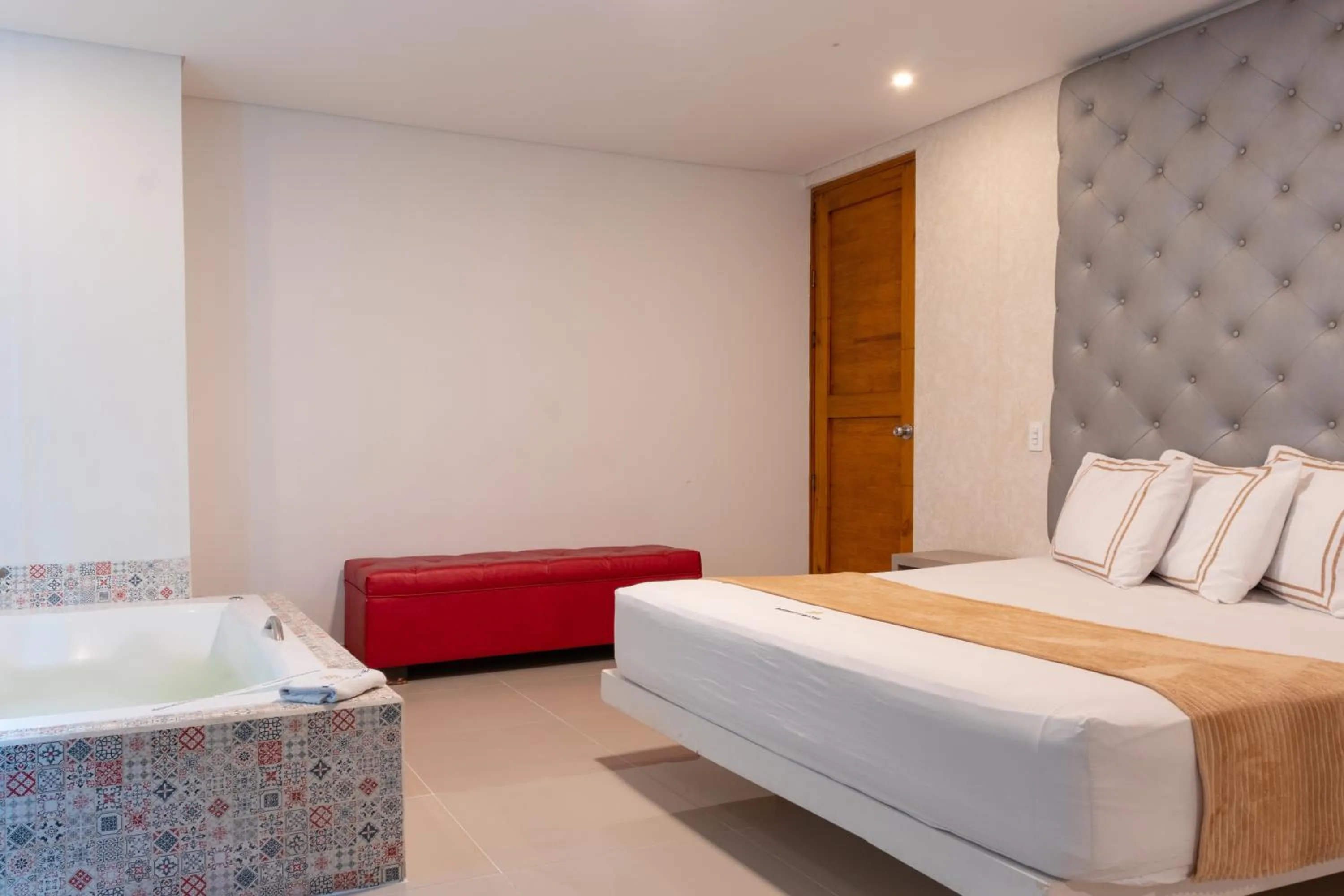 Bathroom, Bed in Infinity Hotel