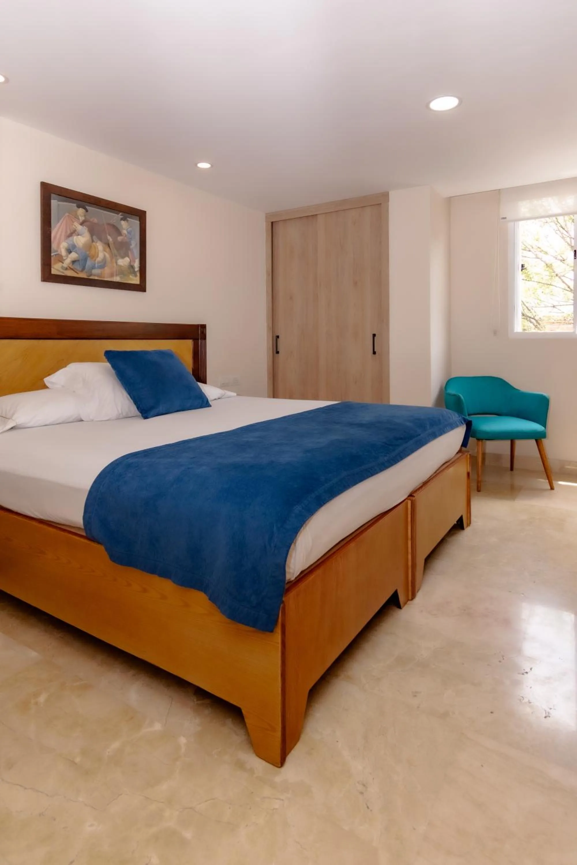 air conditioner, Bed in Hotel San Pedro del Fuerte