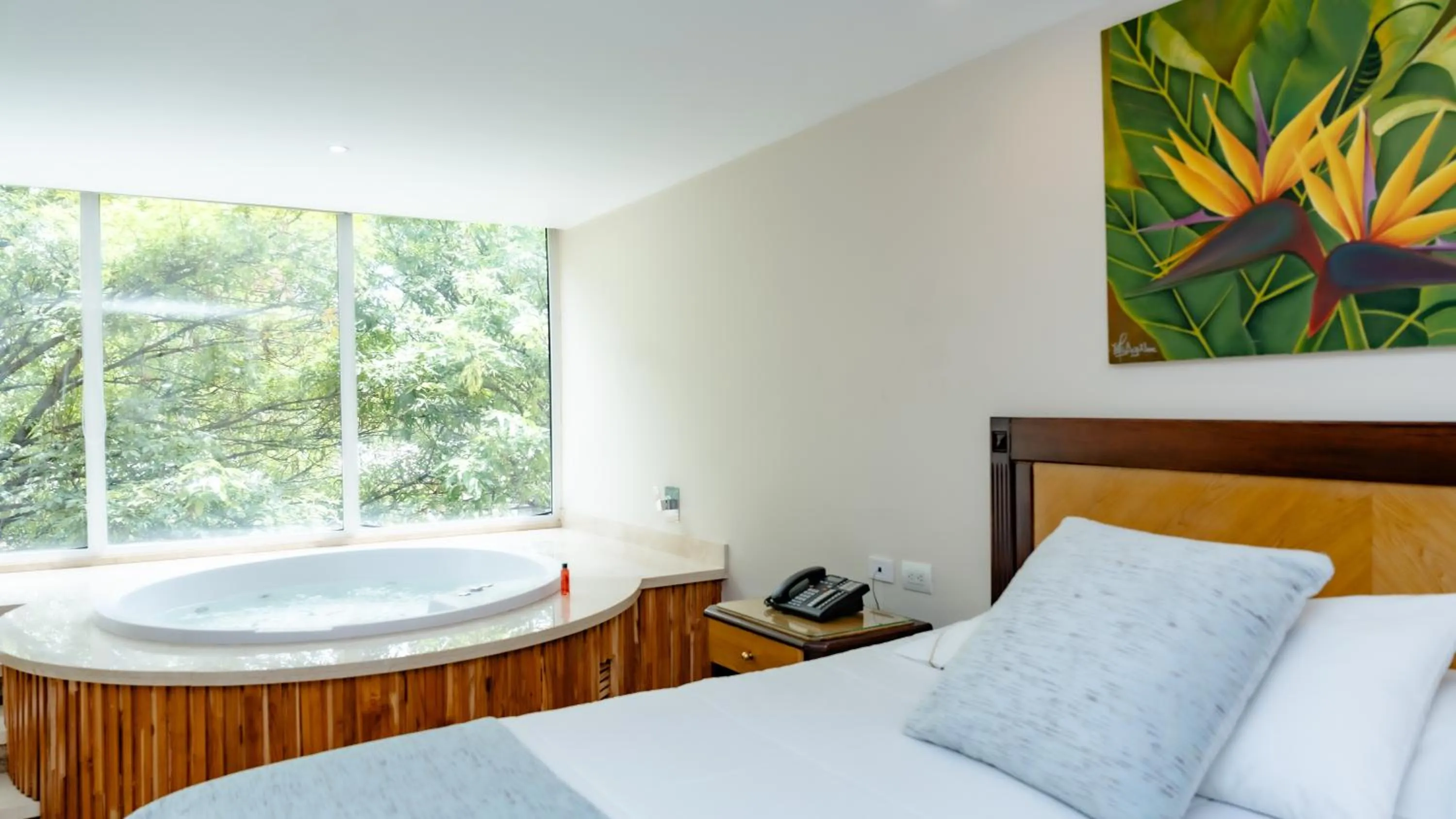 air conditioner, Bed in Hotel San Pedro del Fuerte