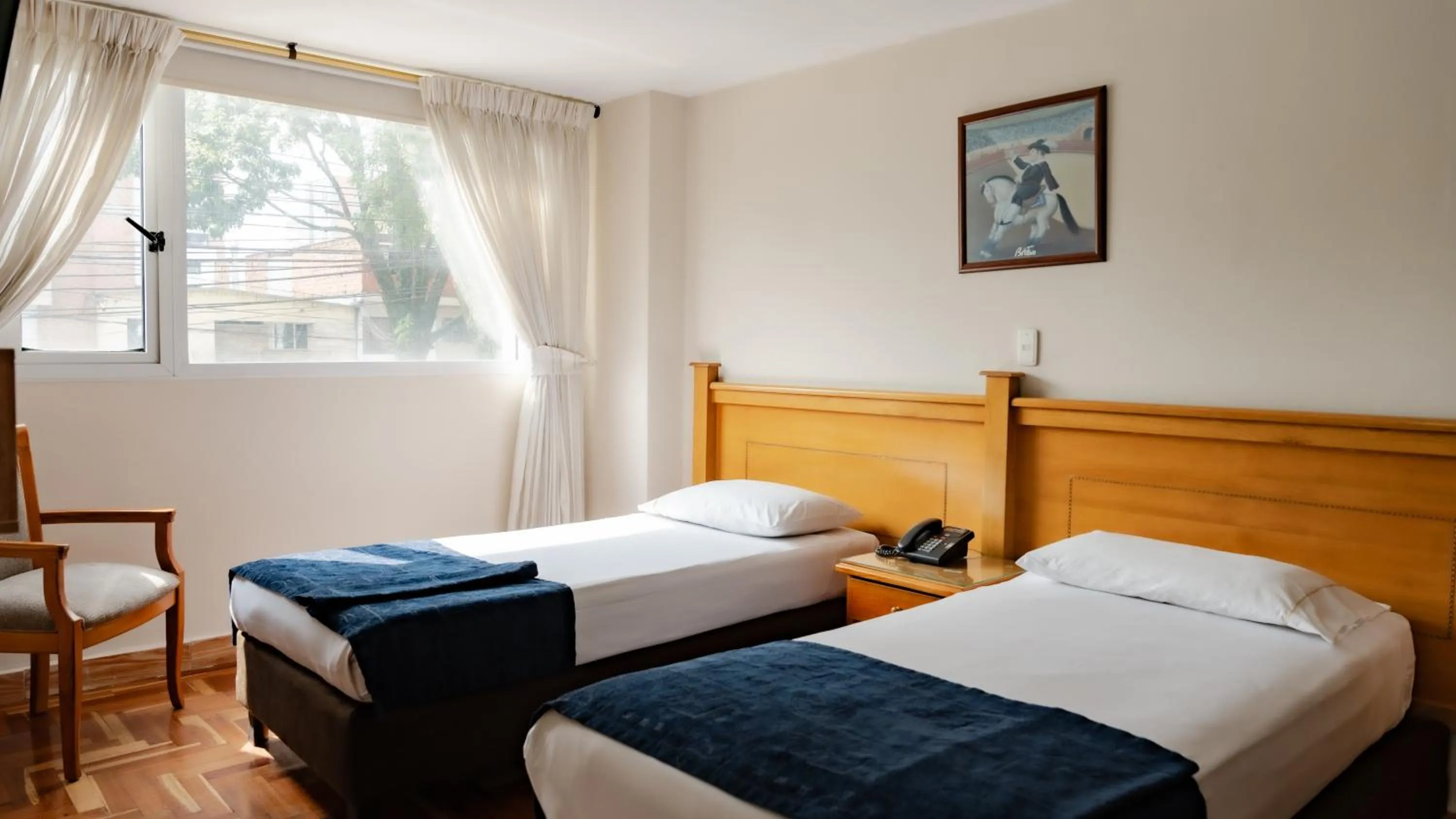 air conditioner, Bed in Hotel San Pedro del Fuerte