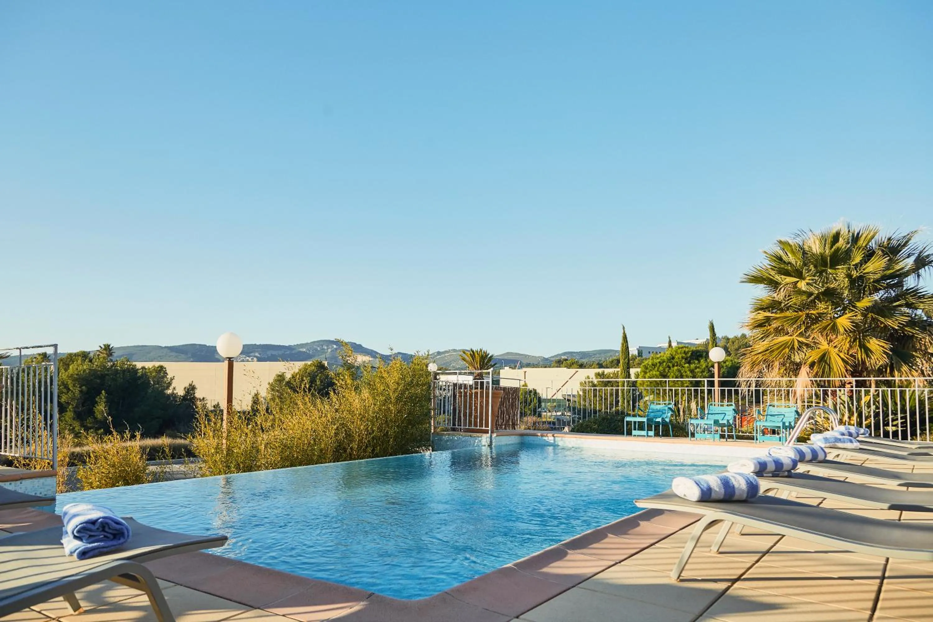 Pool view in ibis La Ciotat