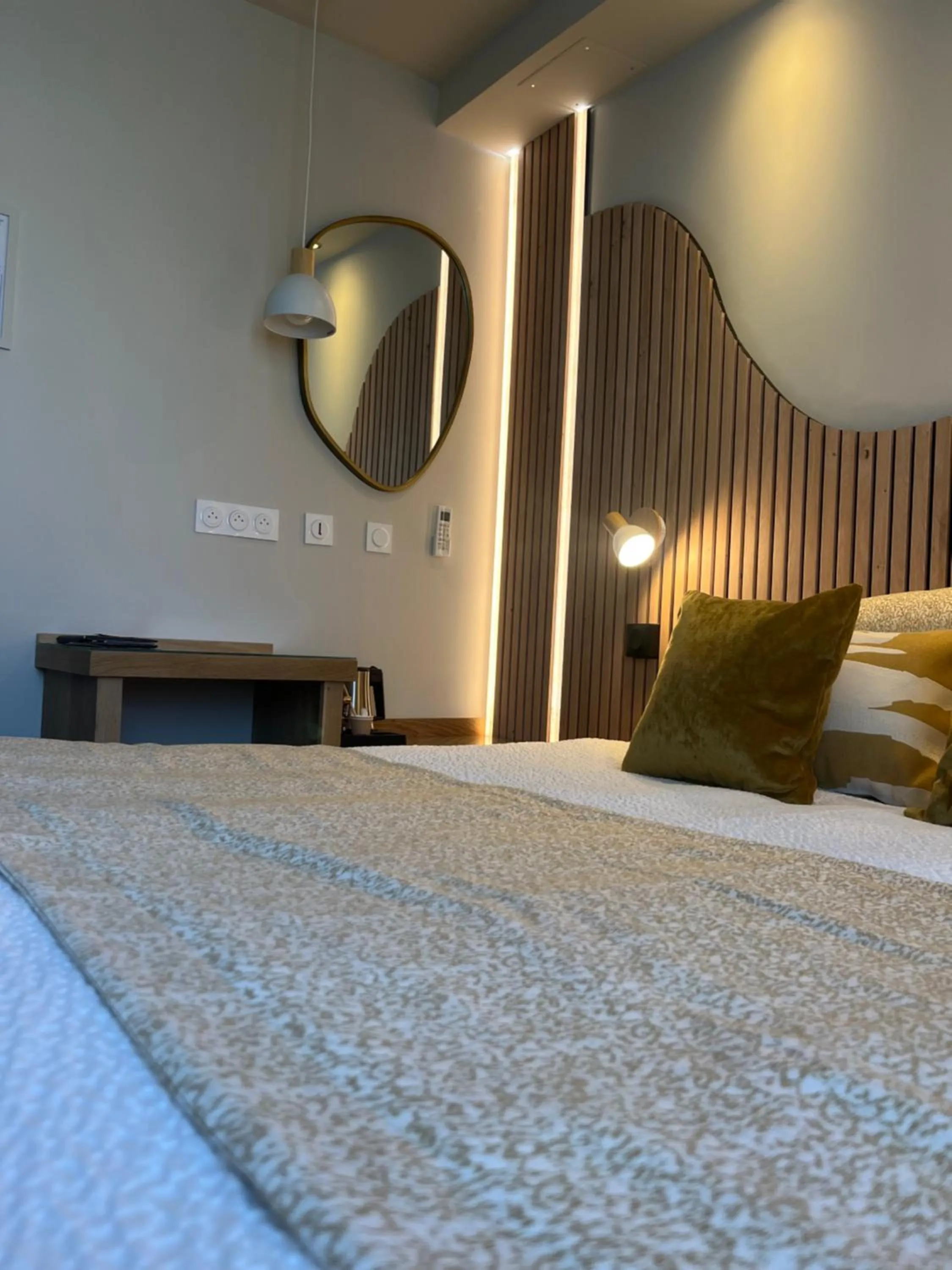 Photo of the whole room, Bed in Logis Hôtel Le Glacier