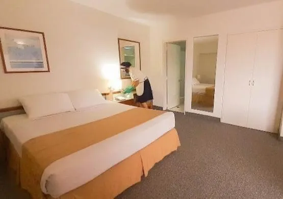 Bed in Hotel Cristina Suites