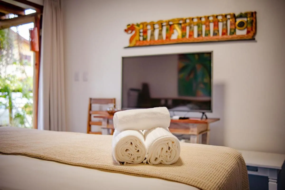 Bed in Pousada Vira Canoa