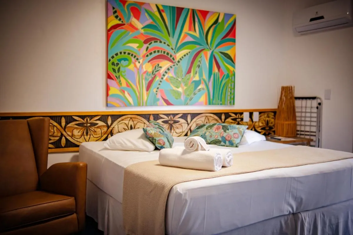 Bed in Pousada Vira Canoa