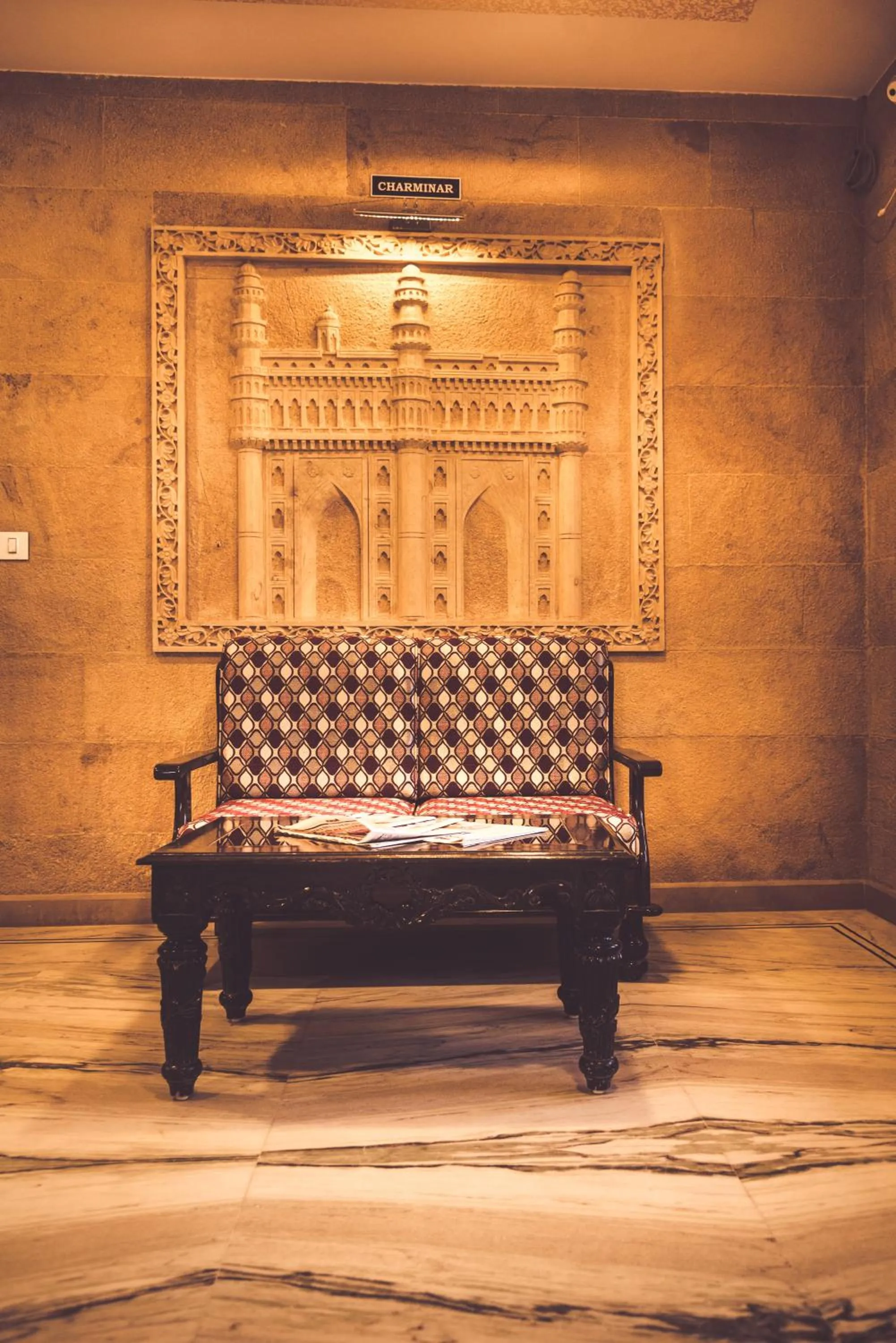 Seating area in Hotel Sky Plaza - Best ever view of Jaisalmer Fort