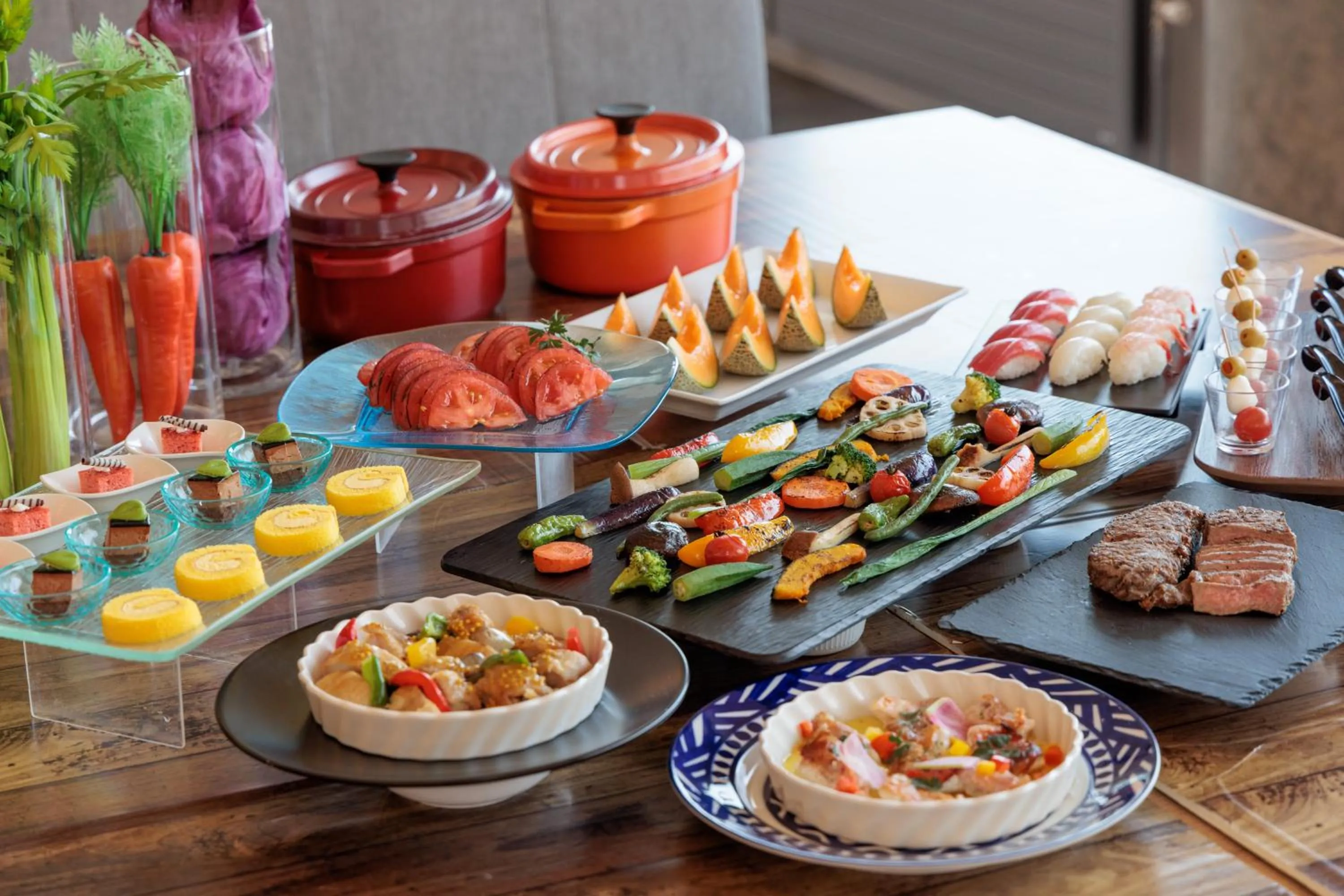 Dinner in Biei Shirogane Onsen Hotel Park Hills