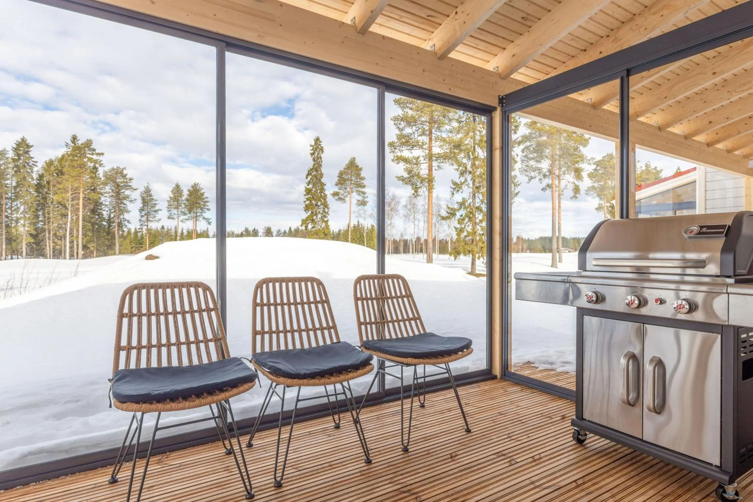 BBQ facilities in Holiday Club Katinkulta Superior Apartments