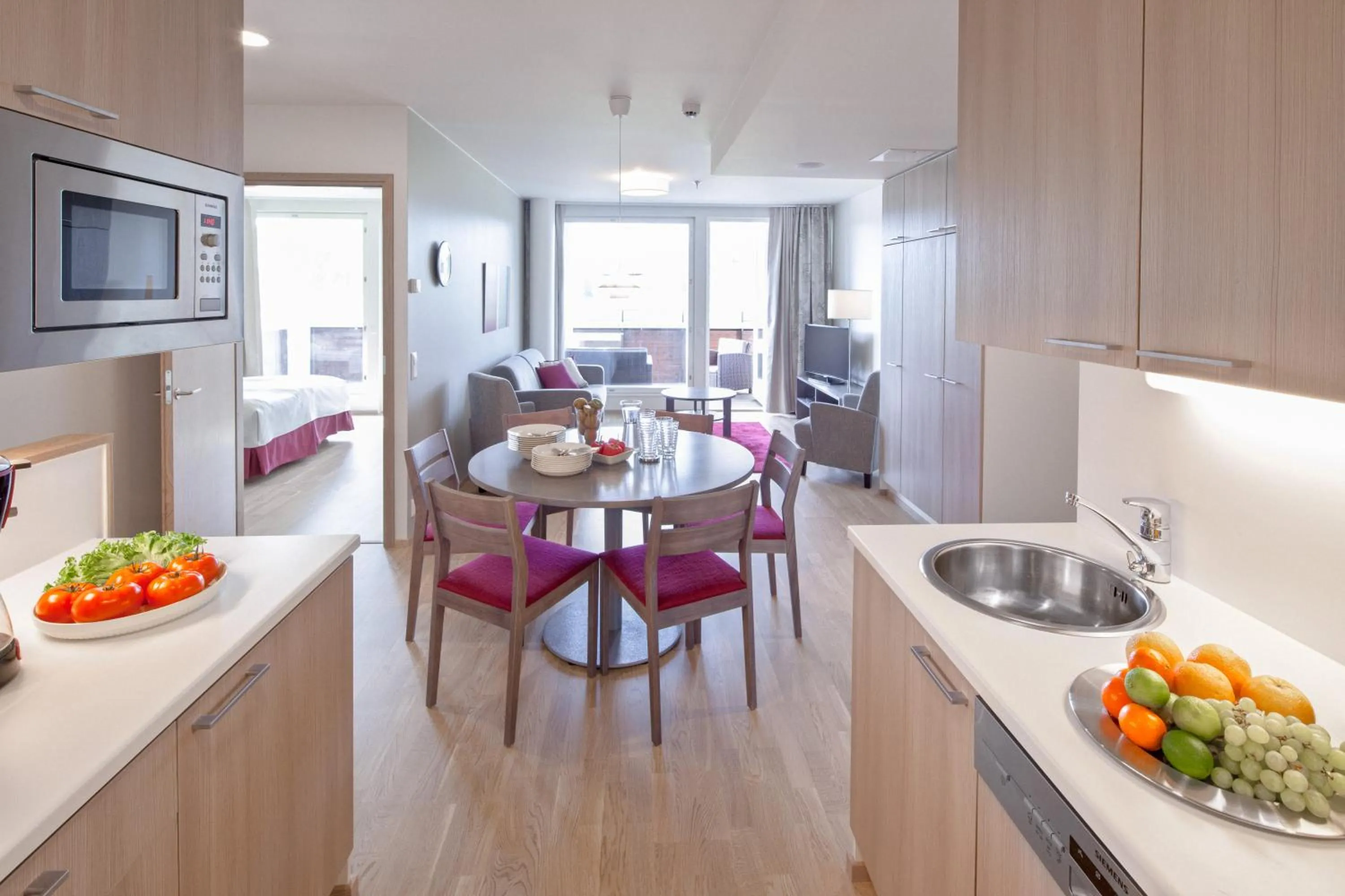 Kitchen or kitchenette in Holiday Club Katinkulta Superior Apartments