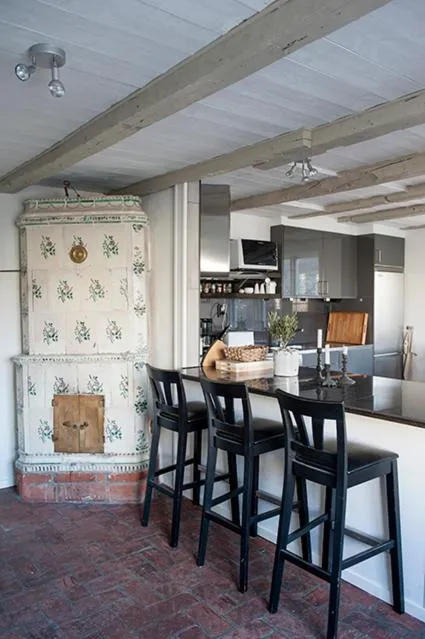 Kitchen or kitchenette in Mullbärsgårdens Bed and Breakfast