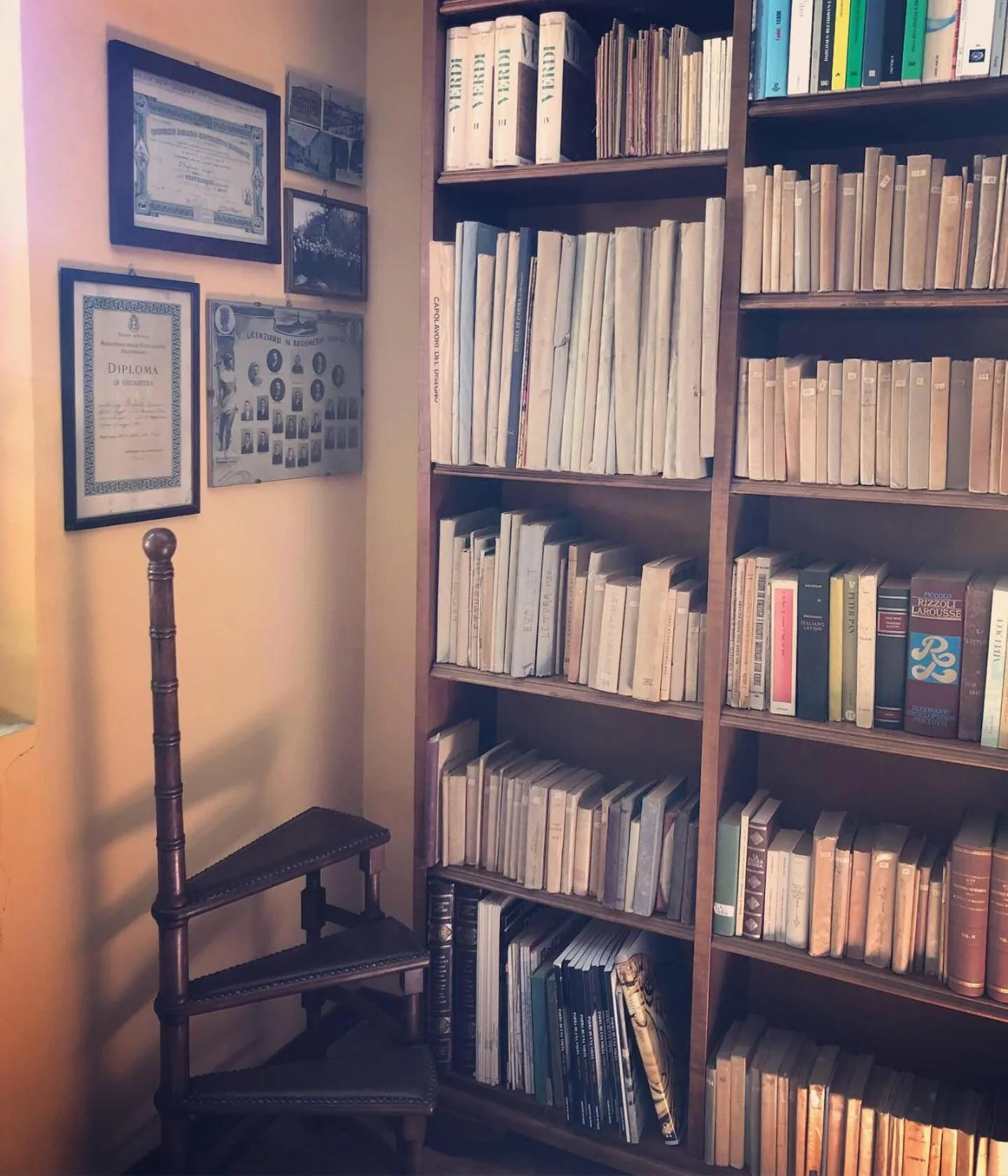 Library in B&B Podere Merlo