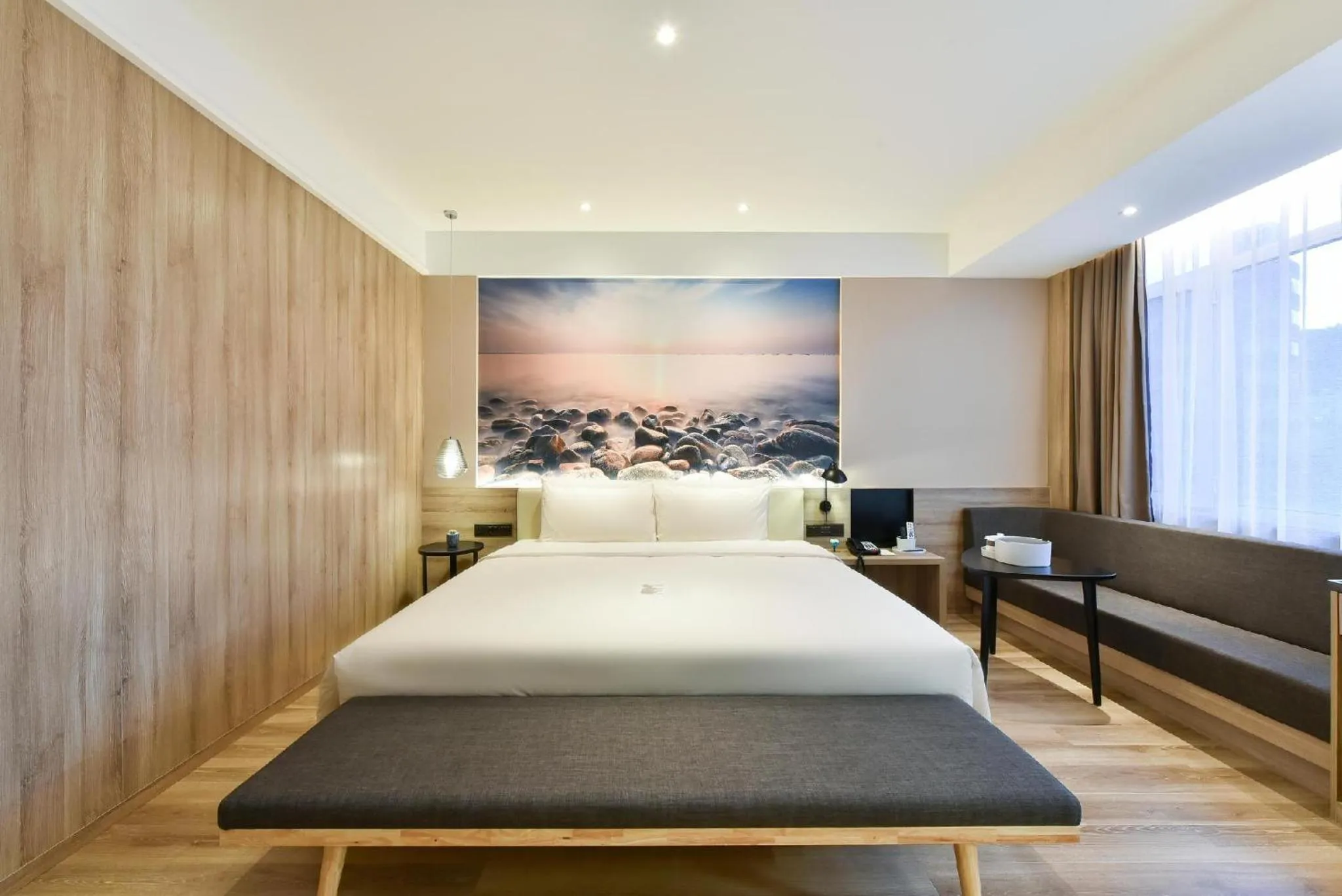 Property building, Bed in Atour Hotel Dalian Lvshunkou