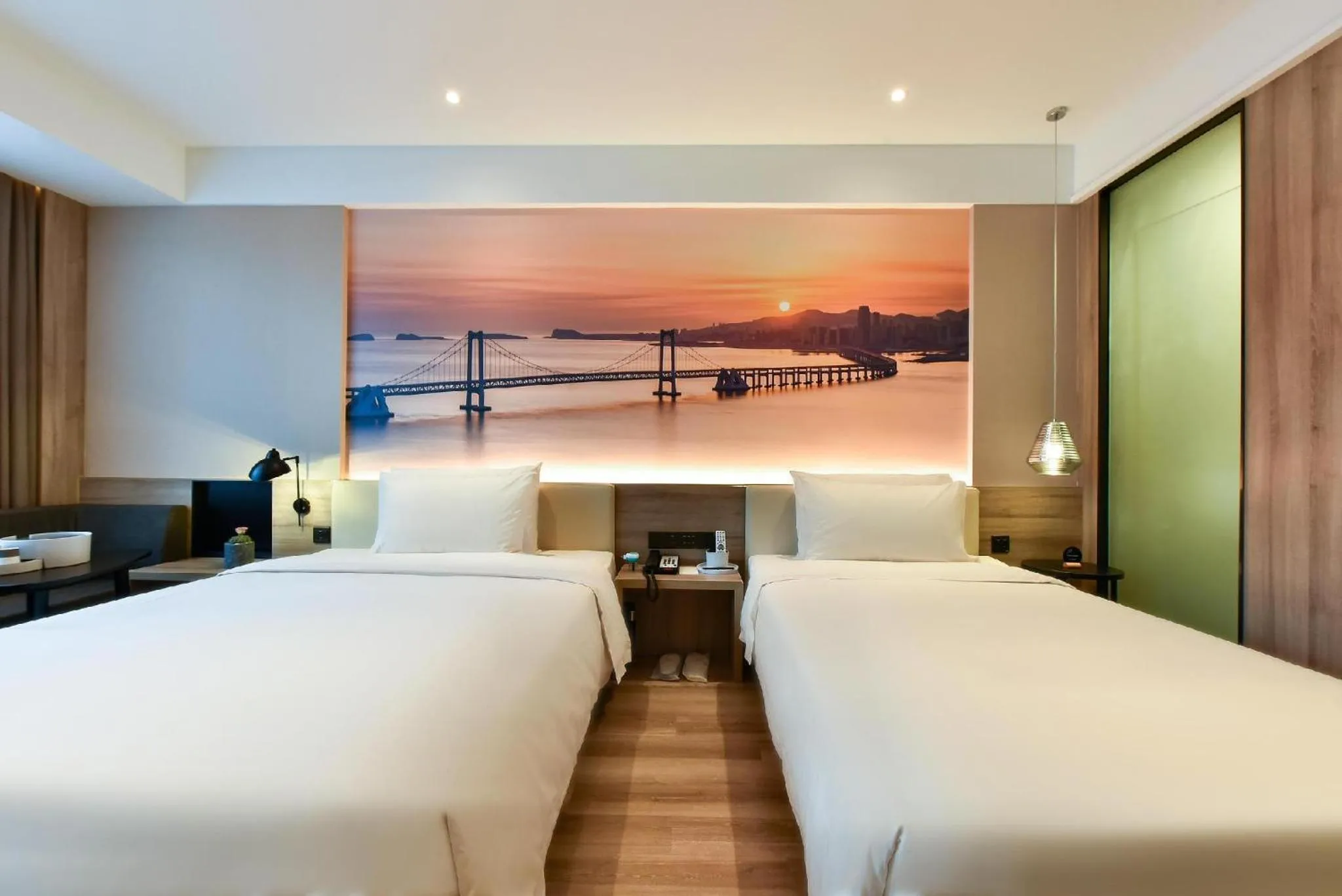 Photo of the whole room, Bed in Atour Hotel Dalian Lvshunkou
