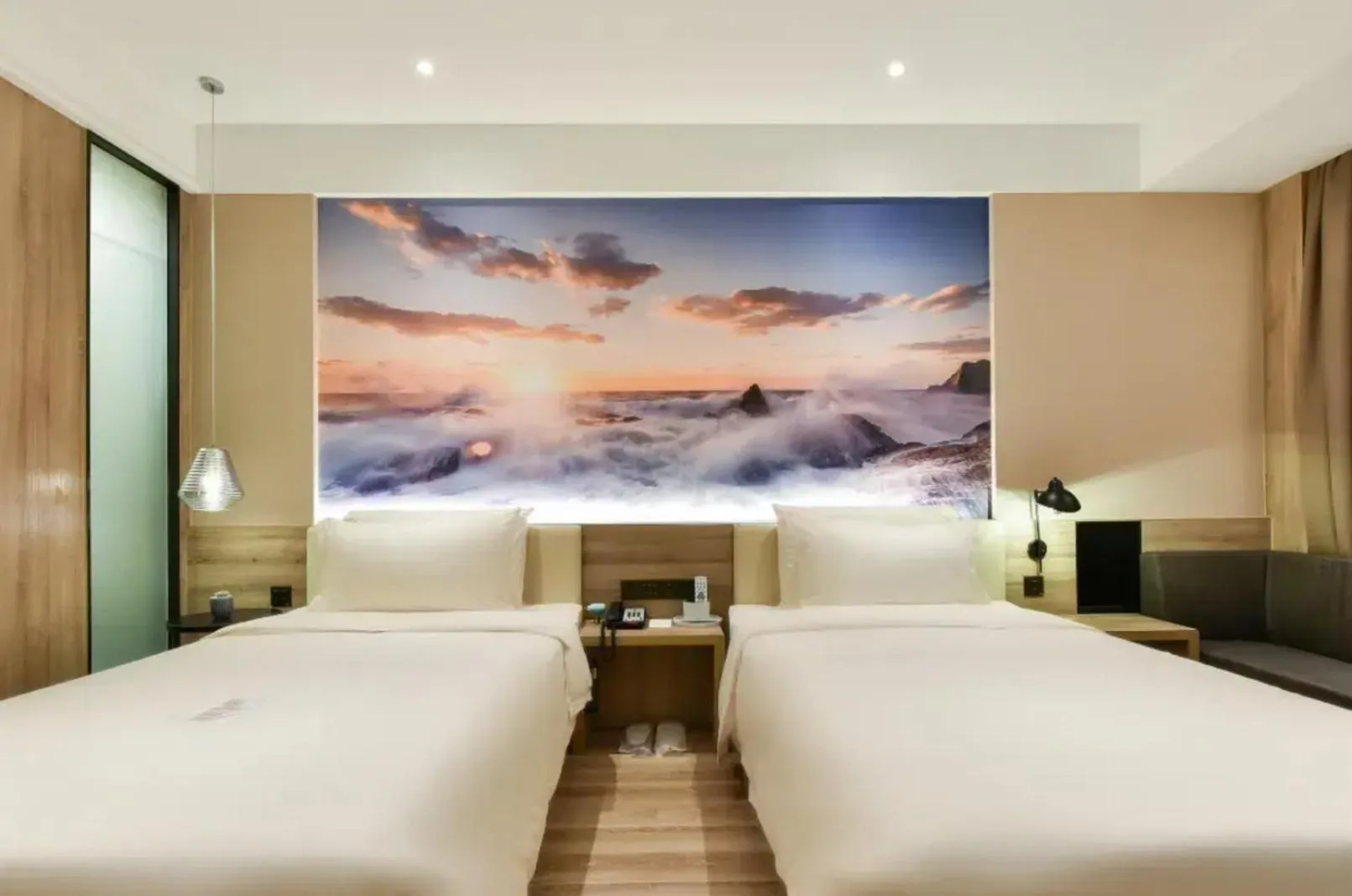 Photo of the whole room, Bed in Atour Hotel Dalian Lvshunkou