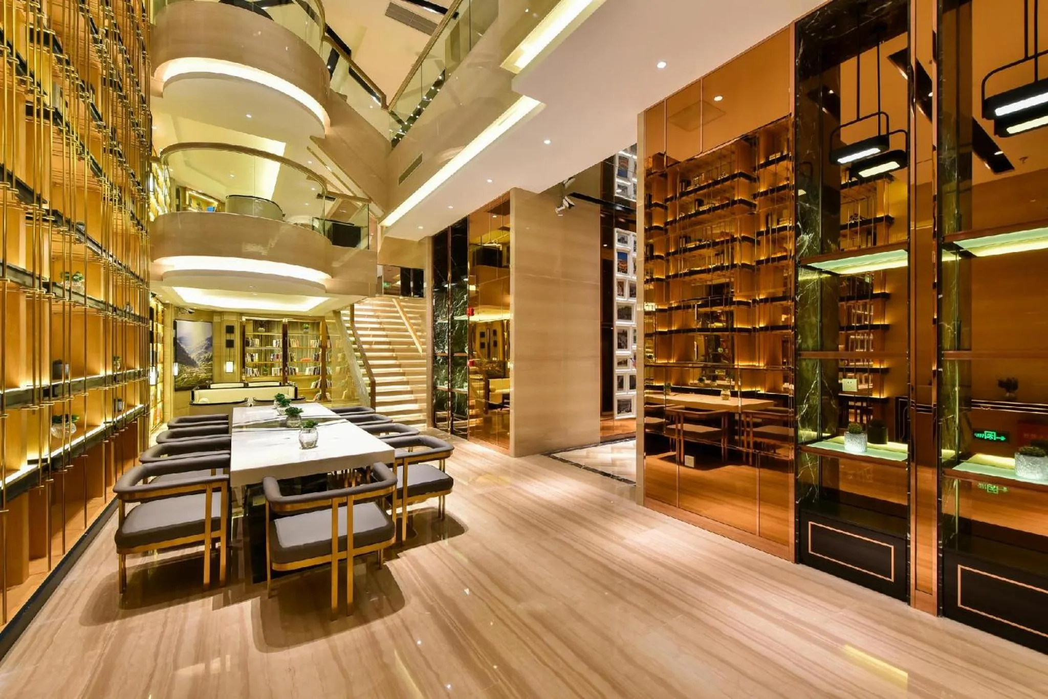 Seating area in Atour Hotel Dalian Lvshunkou