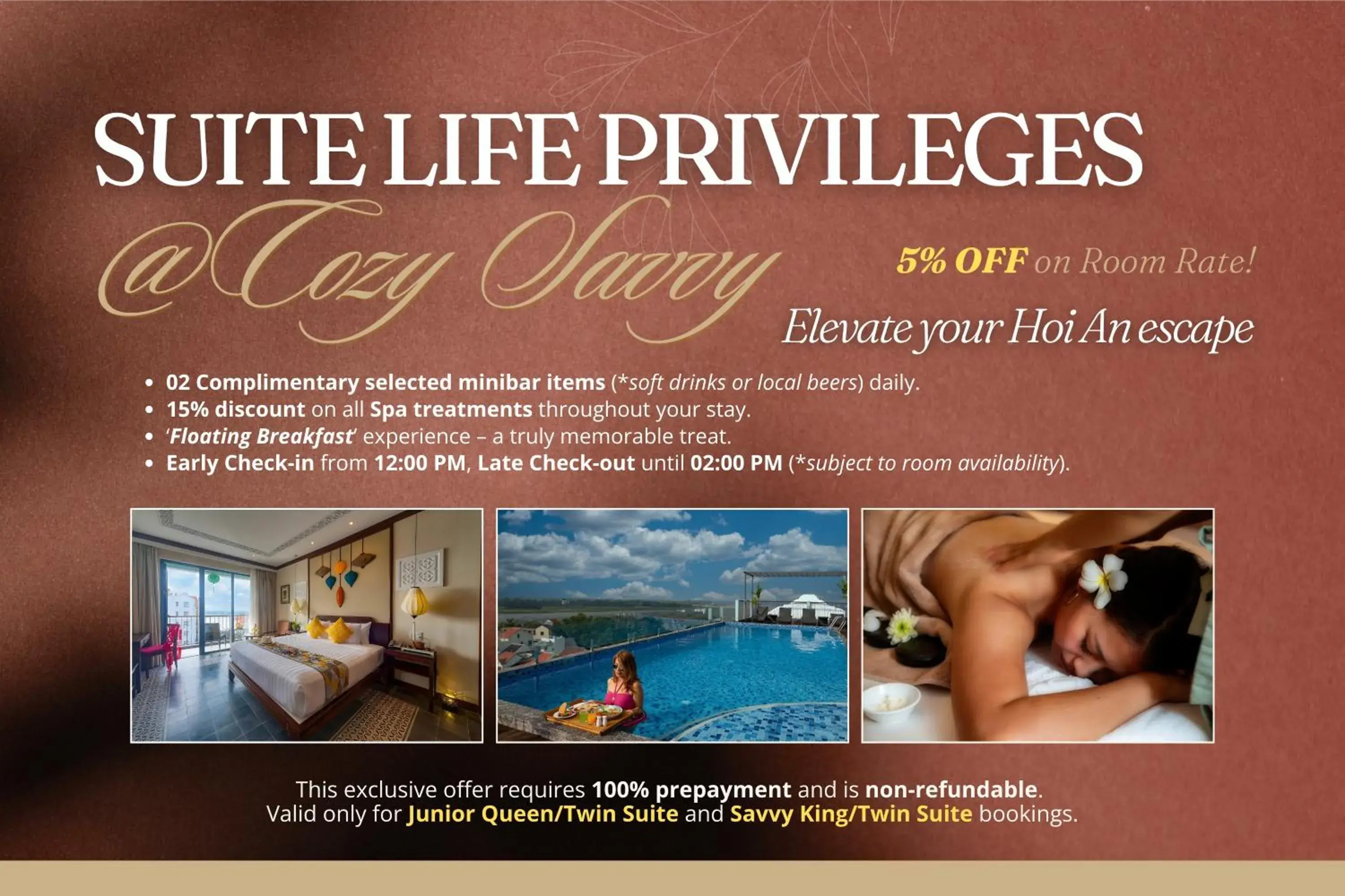 Junior Queen/Twin Suite, Bathtub, Balcony with Tranquil Meadow View in Cozy Savvy Hoi An - The Quintessence of Exquisite Retreat Junior Queen/Twin Suite, Bathtub, Balcony with Tranquil Meadow View in Cozy Savvy Hoi An - The Quintessence of Exquisite Retreat