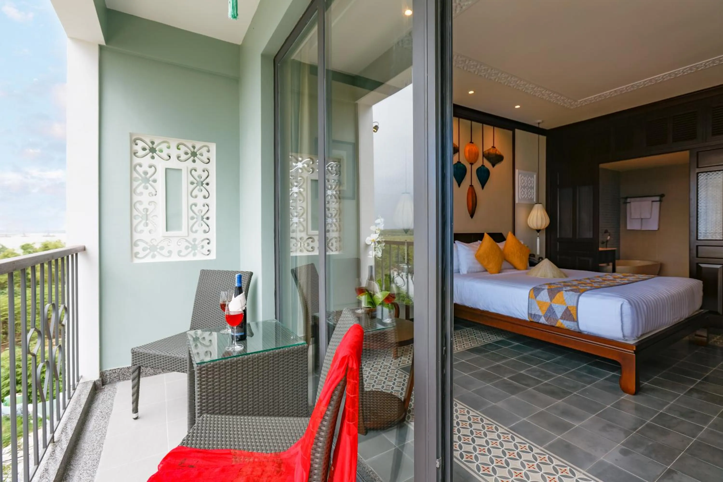 Balcony/Terrace, Bed in Cozy Savvy Hoi An - The Quintessence of Exquisite Retreat
