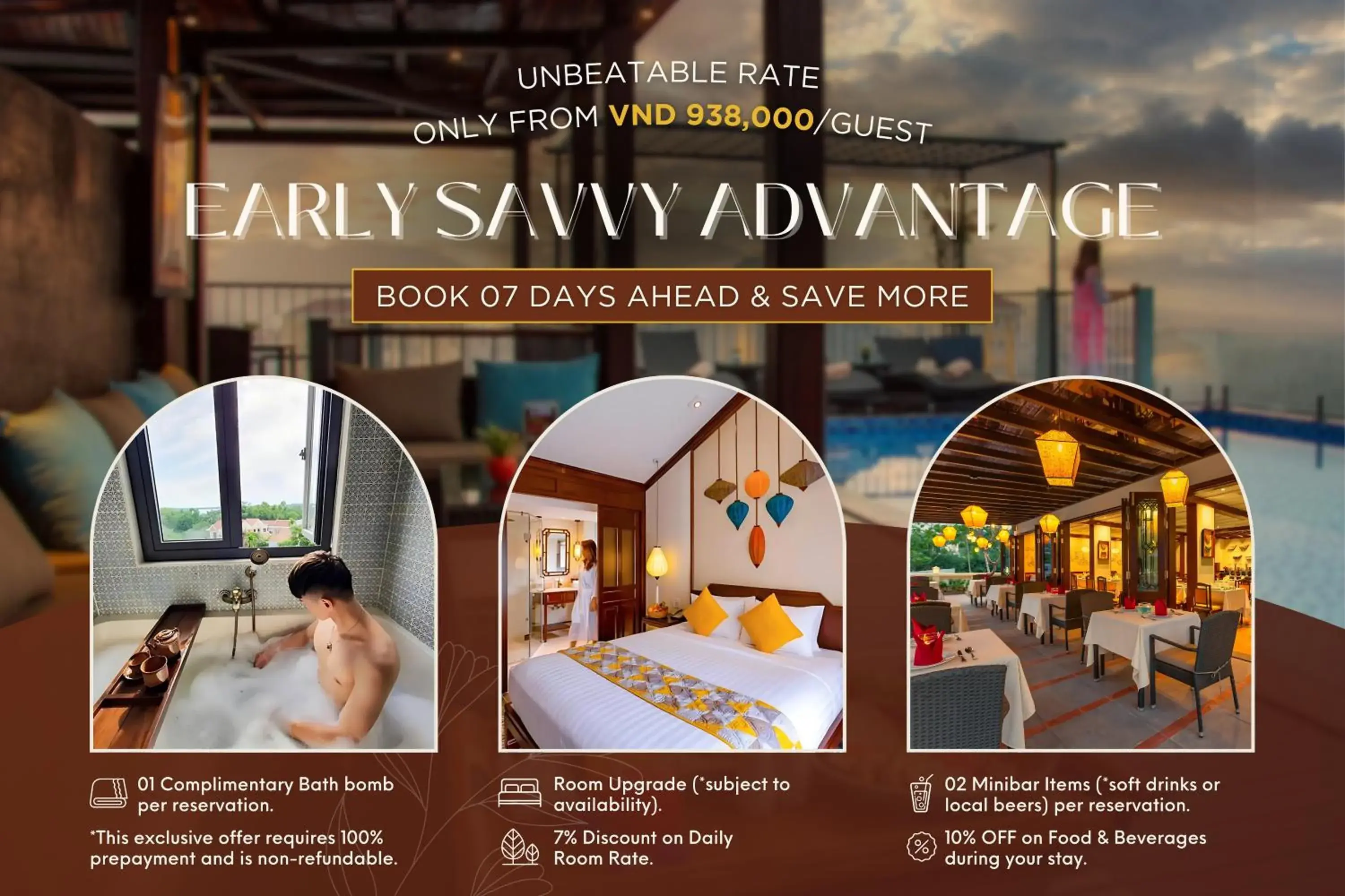 Premium Double/Twin Room, Bathtub, Balcony with Quiet Street View in Cozy Savvy Hoi An - The Quintessence of Exquisite Retreat Premium Double/Twin Room, Bathtub, Balcony with Quiet Street View in Cozy Savvy Hoi An - The Quintessence of Exquisite Retreat