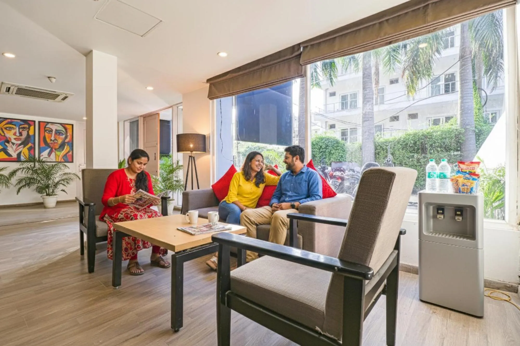 Seating area in FabHotel Destiny Inn - Nr Medanta Hospital