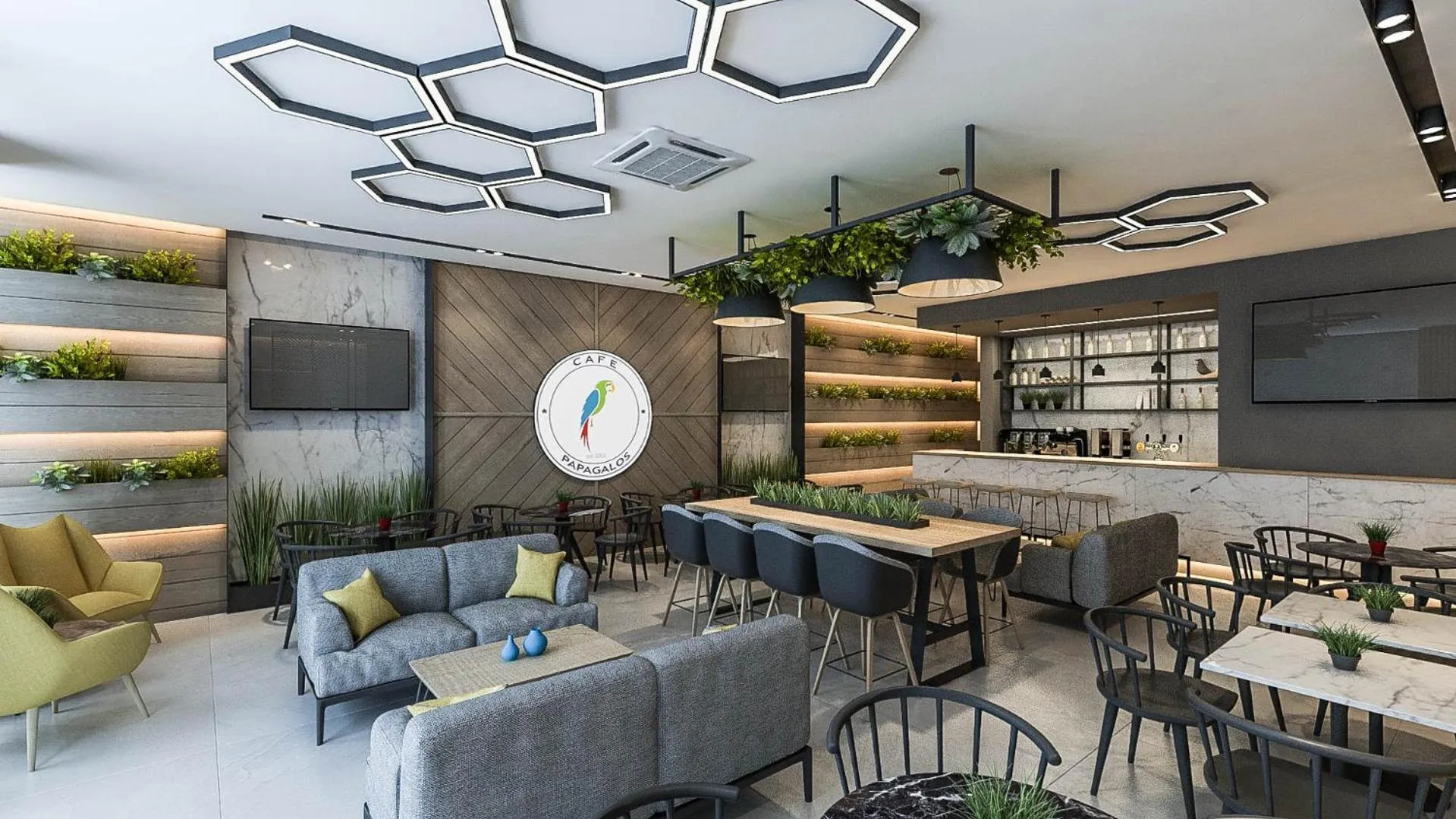 Lounge or bar in Hotel Papagalos