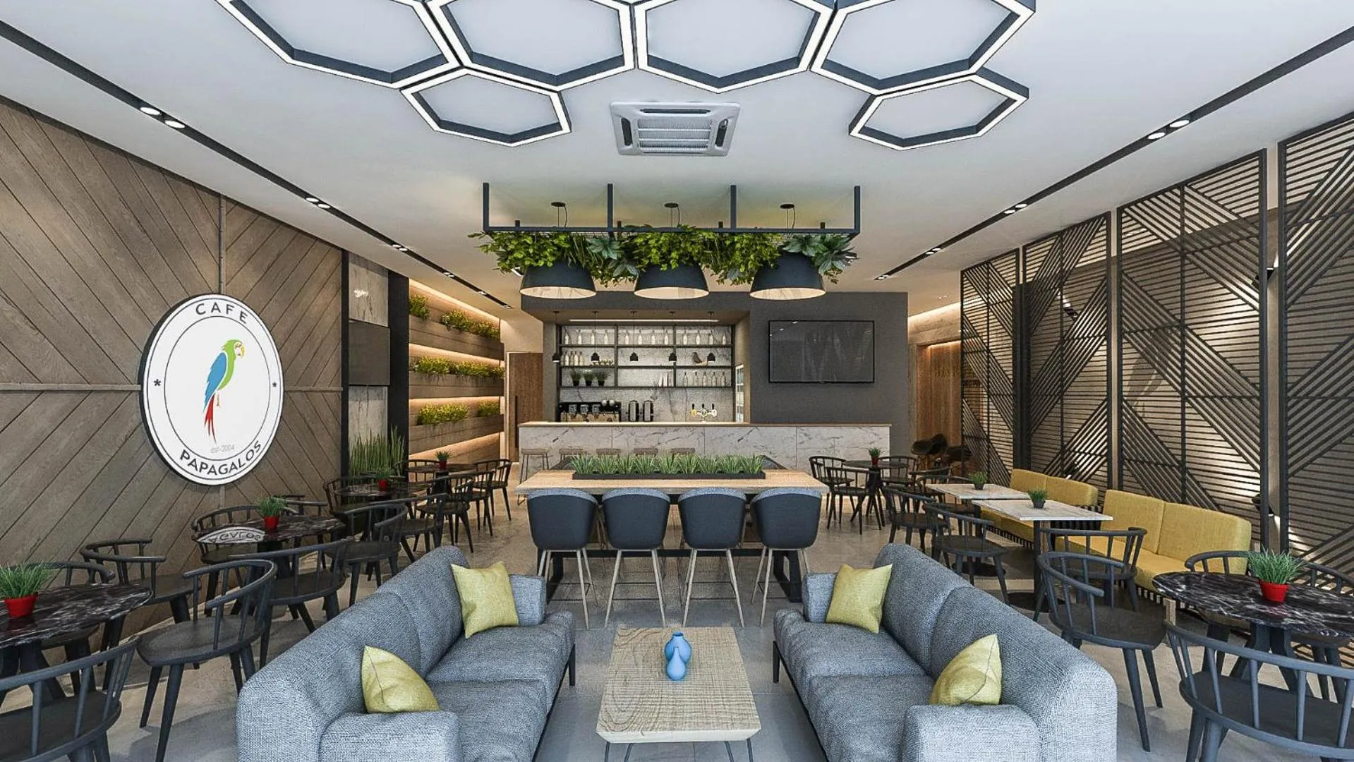 Lounge or bar in Hotel Papagalos