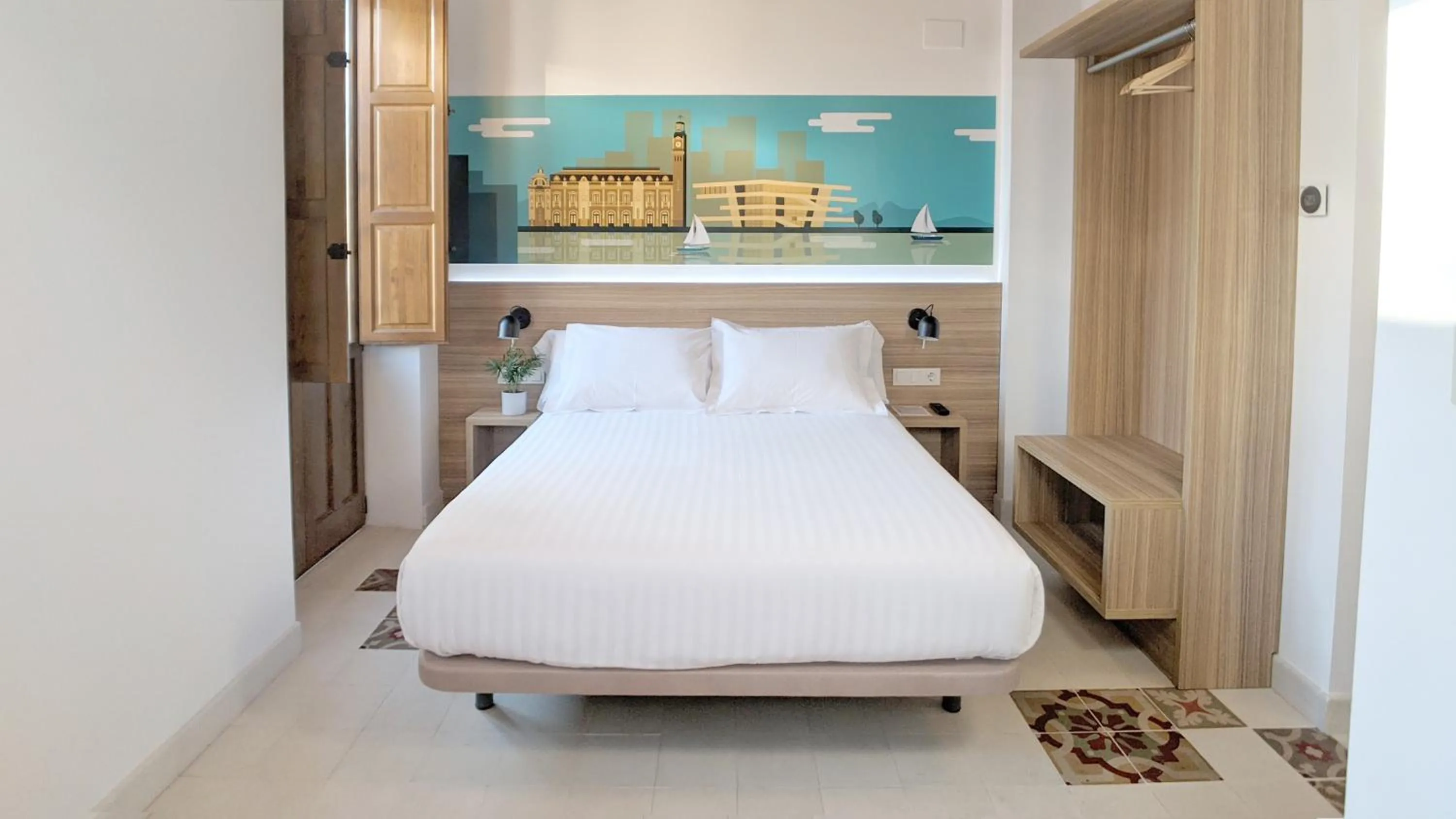 Bedroom, Bed in Original Domino House