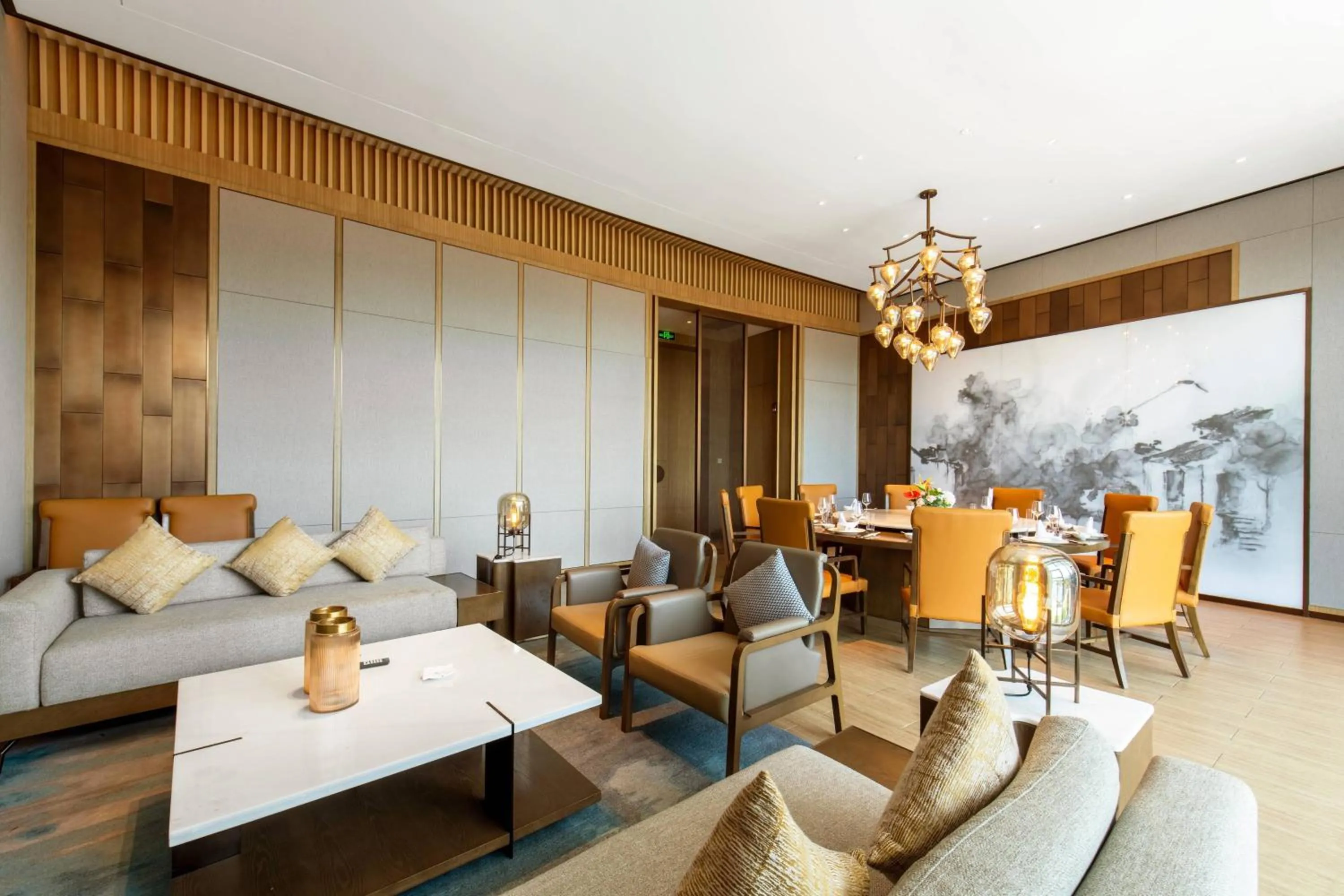 Restaurant/places to eat, Bed in Suining Marriott Hotel