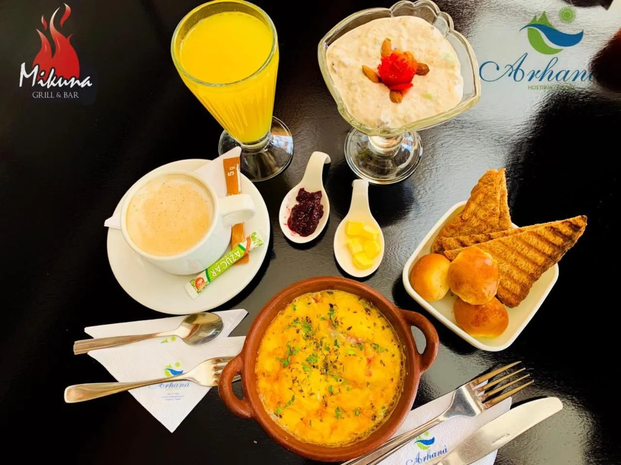 Breakfast in Hosteria Arhaná