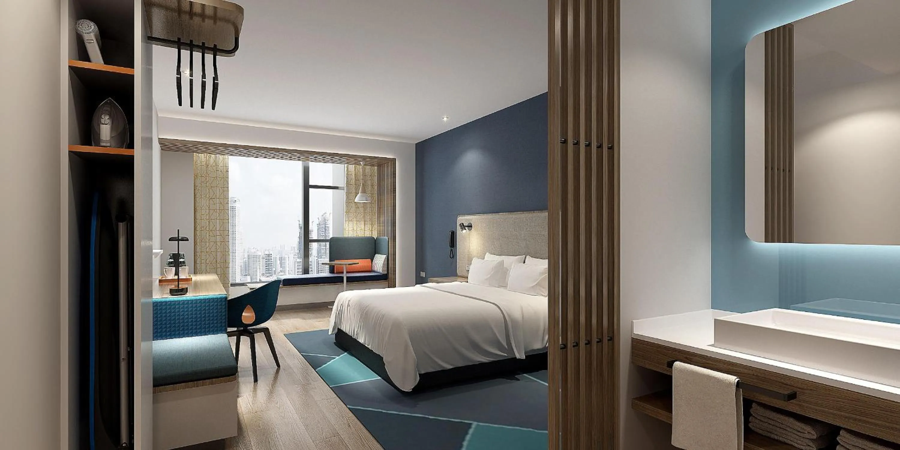 Bed in Holiday Inn Express Zhoushan Dinghai by IHG