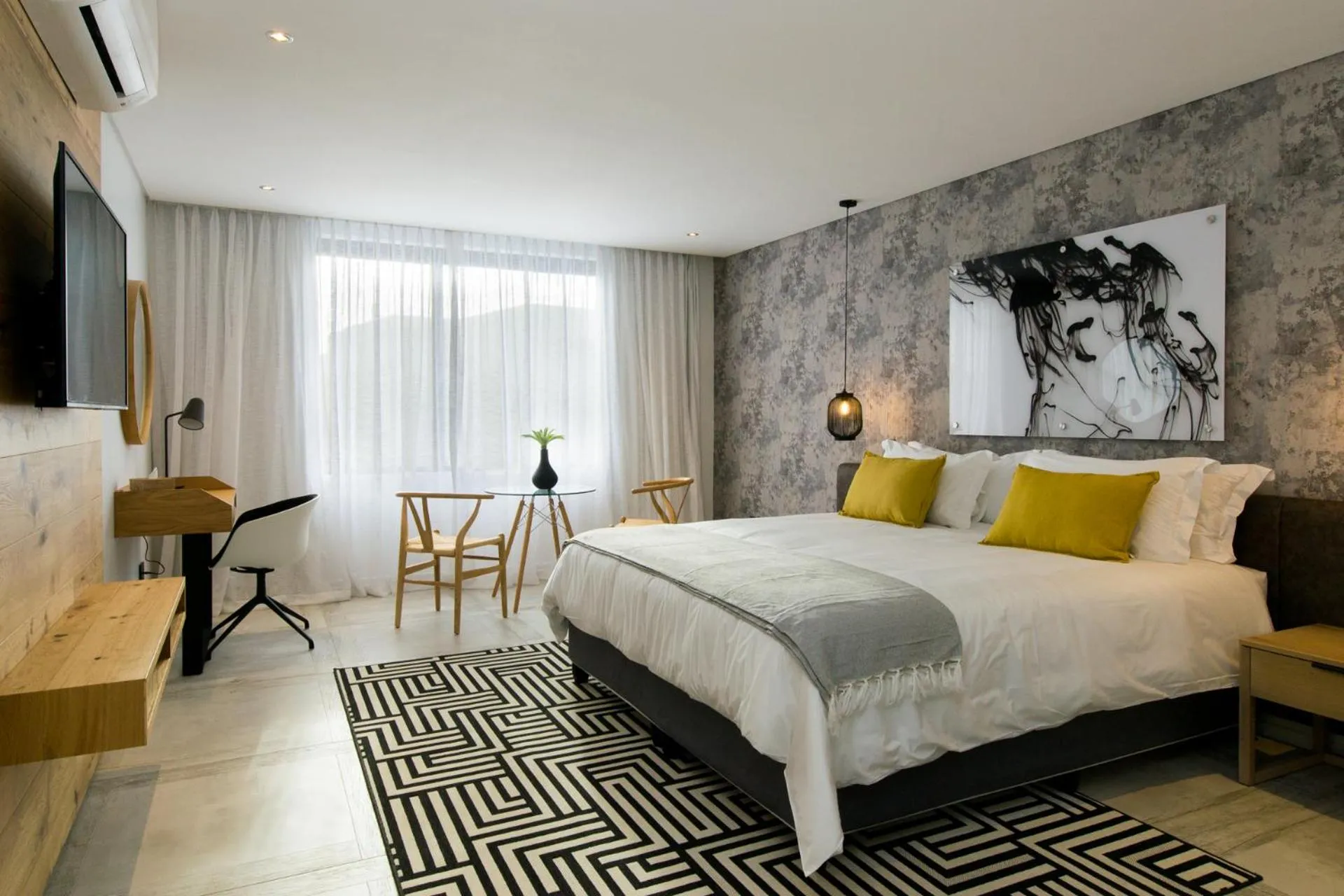 Bathroom, Bed in Central Beach Villas
