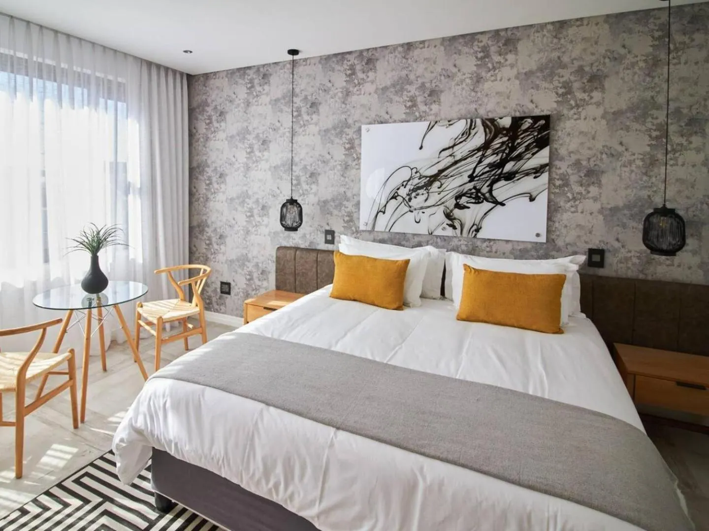 Bed in Central Beach Villas