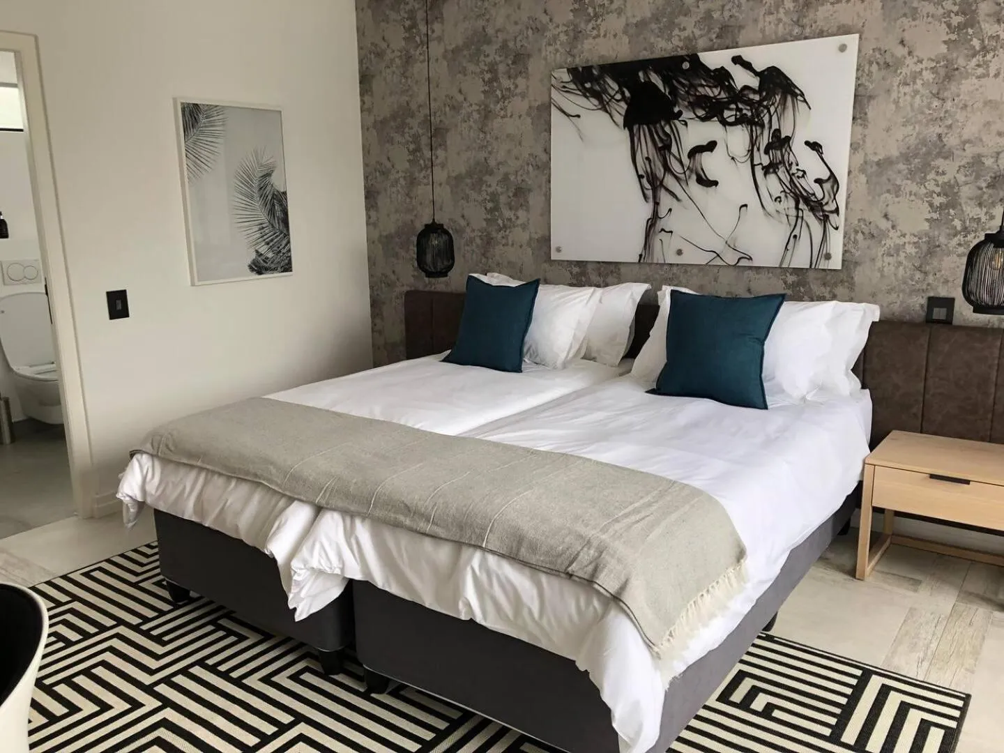 Bed in Central Beach Villas