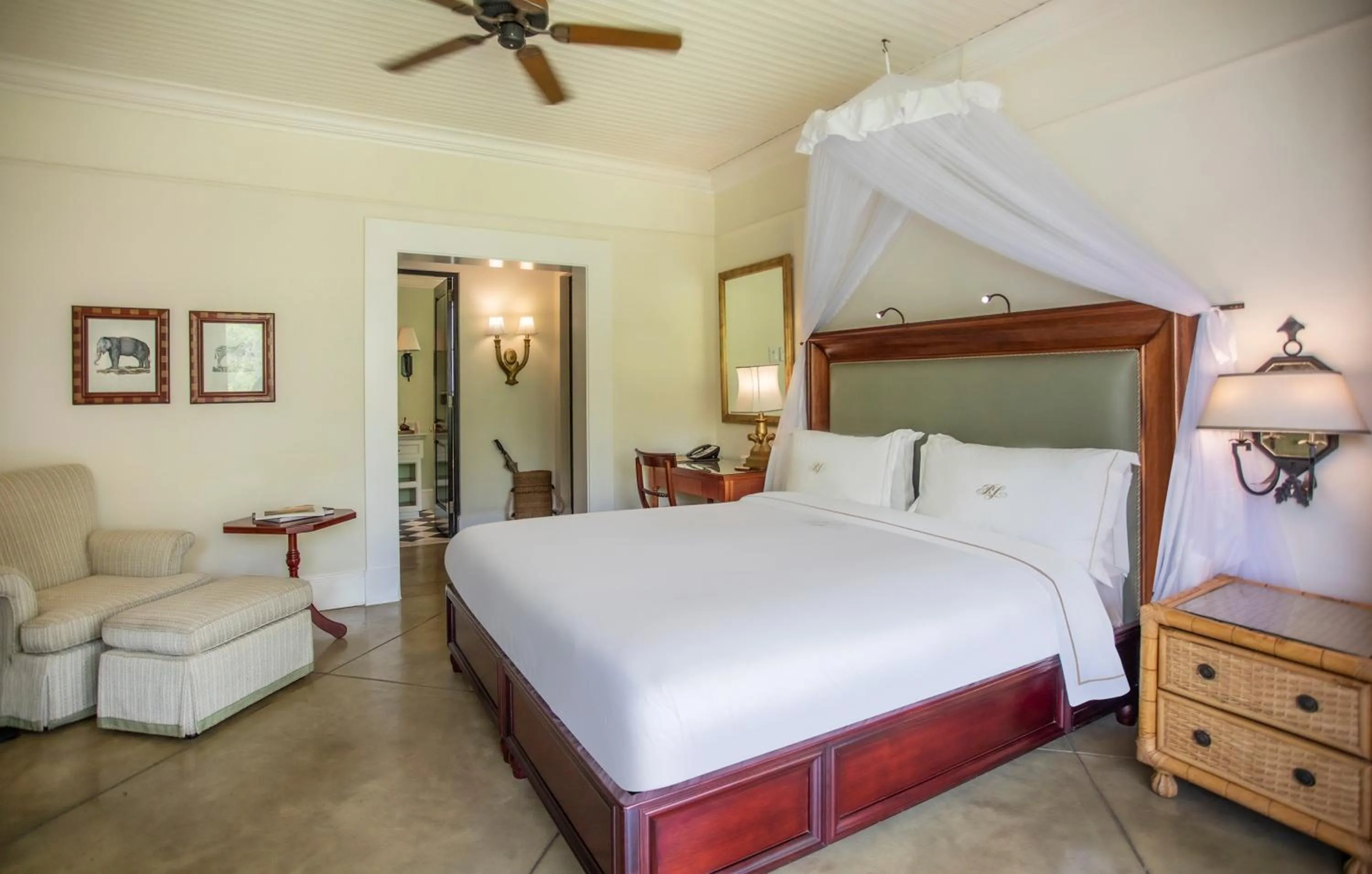 Bed in Royal Livingstone Hotel by Anantara