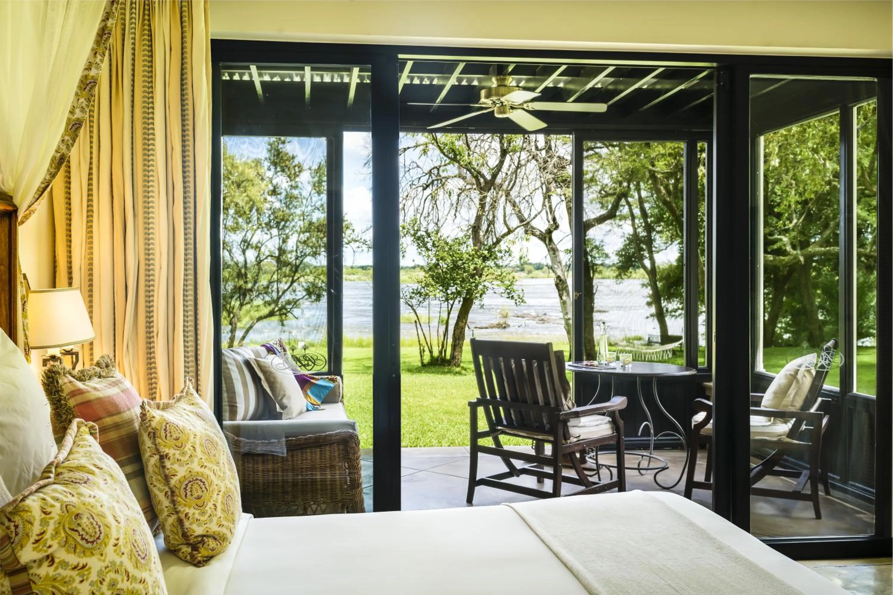 Bed in Royal Livingstone Hotel by Anantara