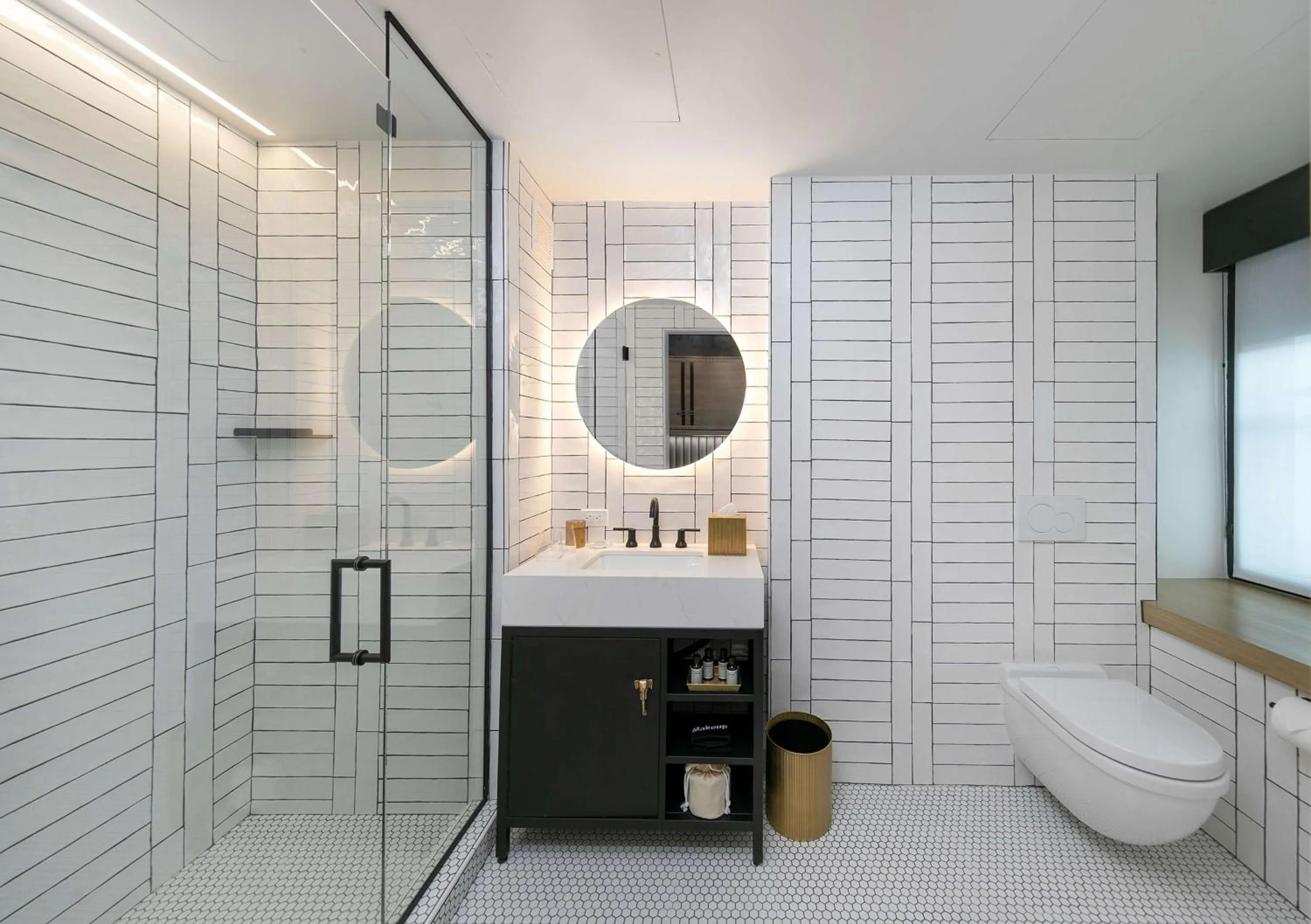 Bathroom in The Wayfarer Downtown LA, Tapestry Collection by Hilton