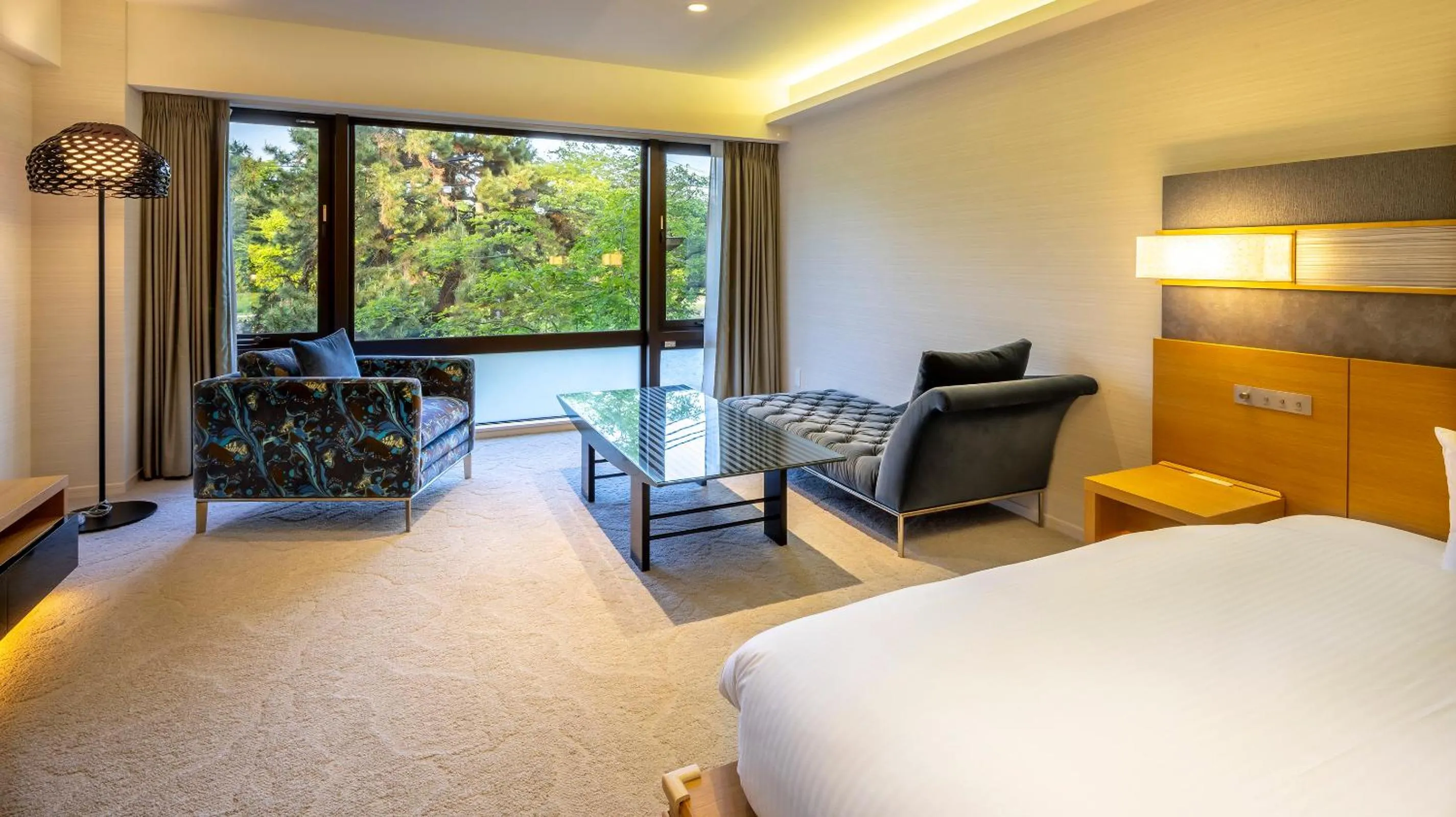 Living room, Bed in Riverte Kyoto Kamogawa