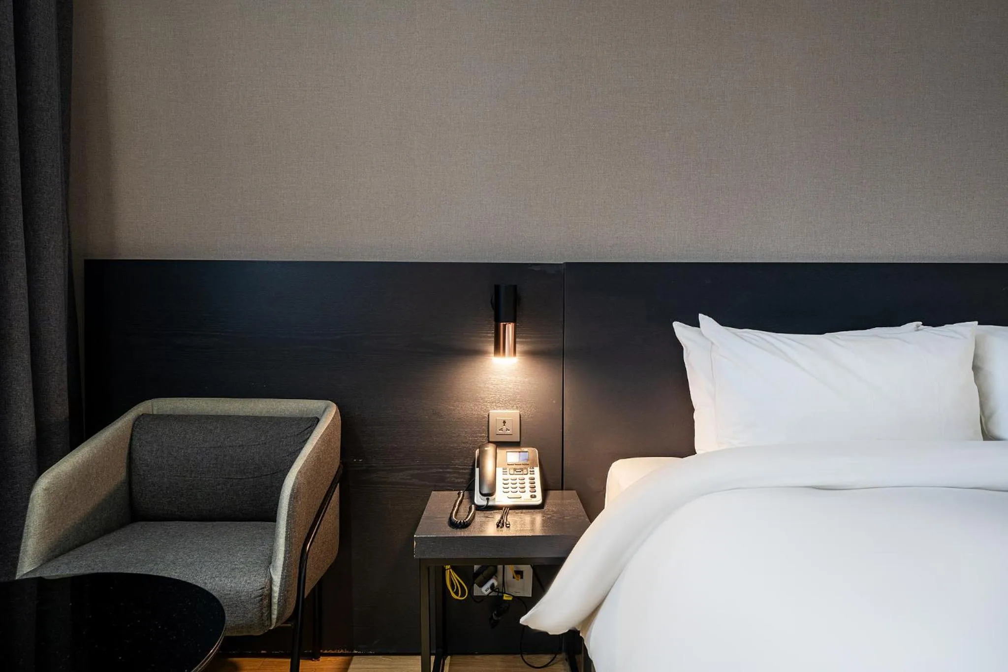 Bed in Rivertain Hotel Gyeongju