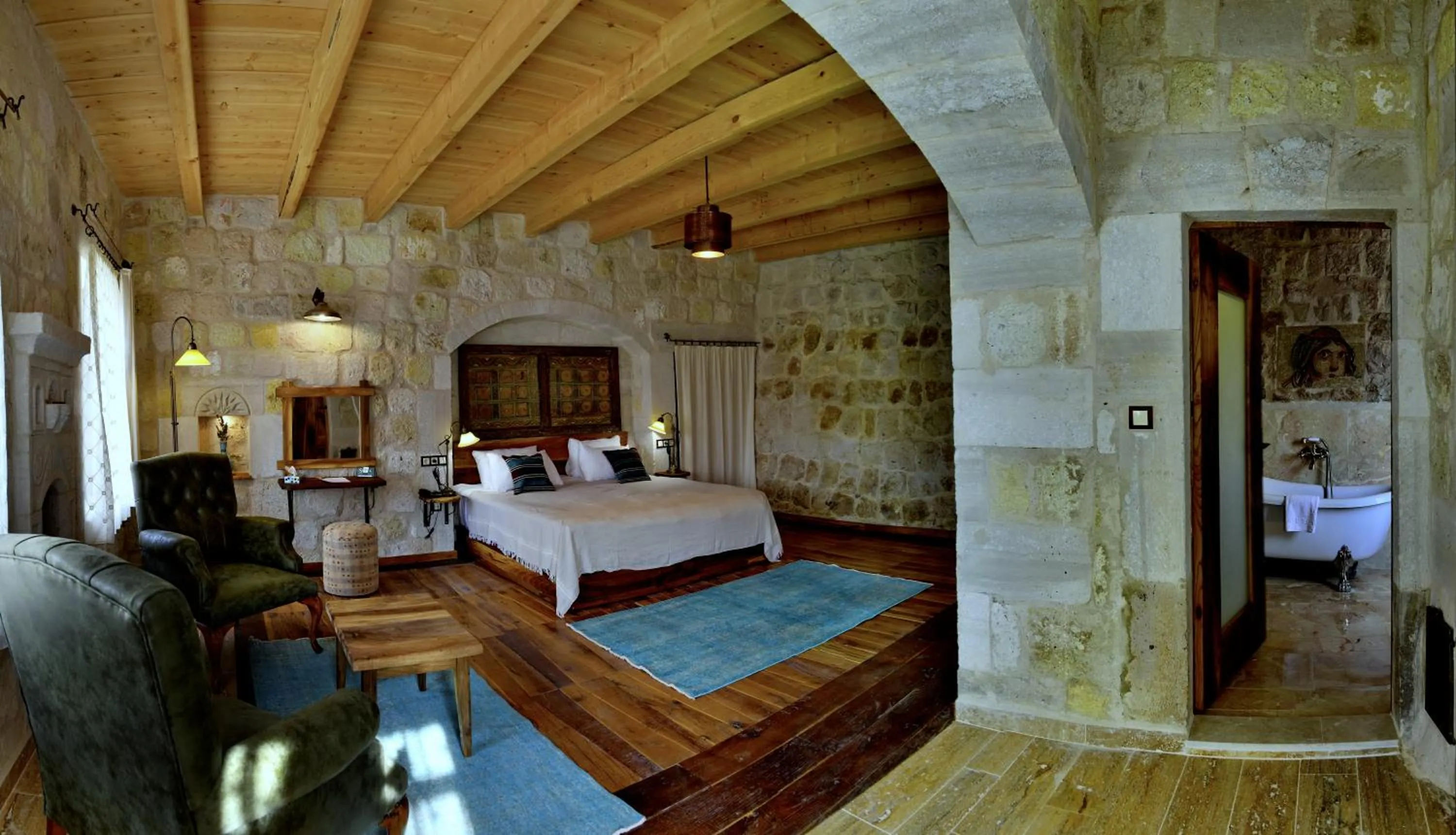 Bed in Aza Cave Cappadocia Adult Hotel