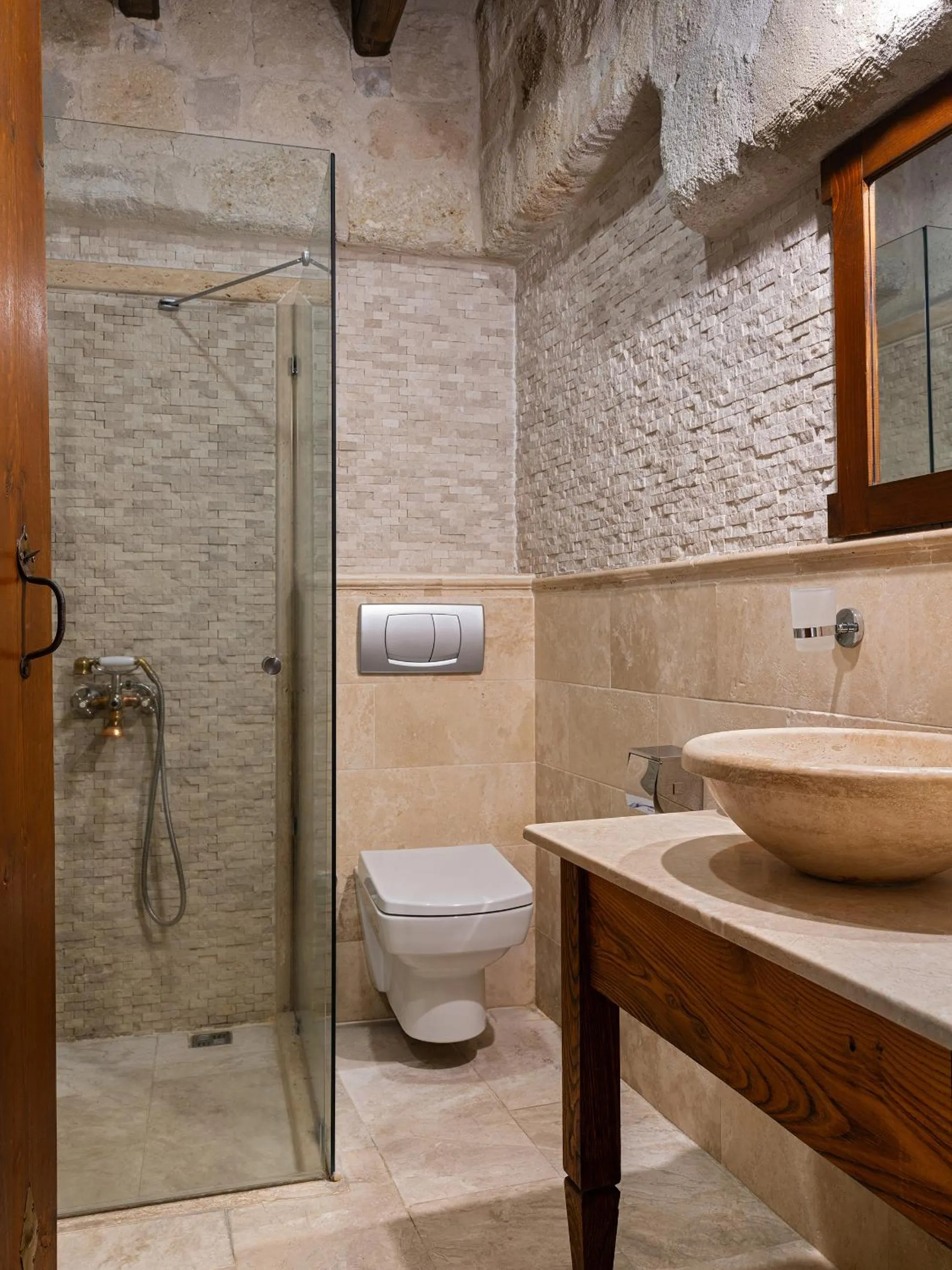 Shower in Aza Cave Cappadocia Adult Hotel