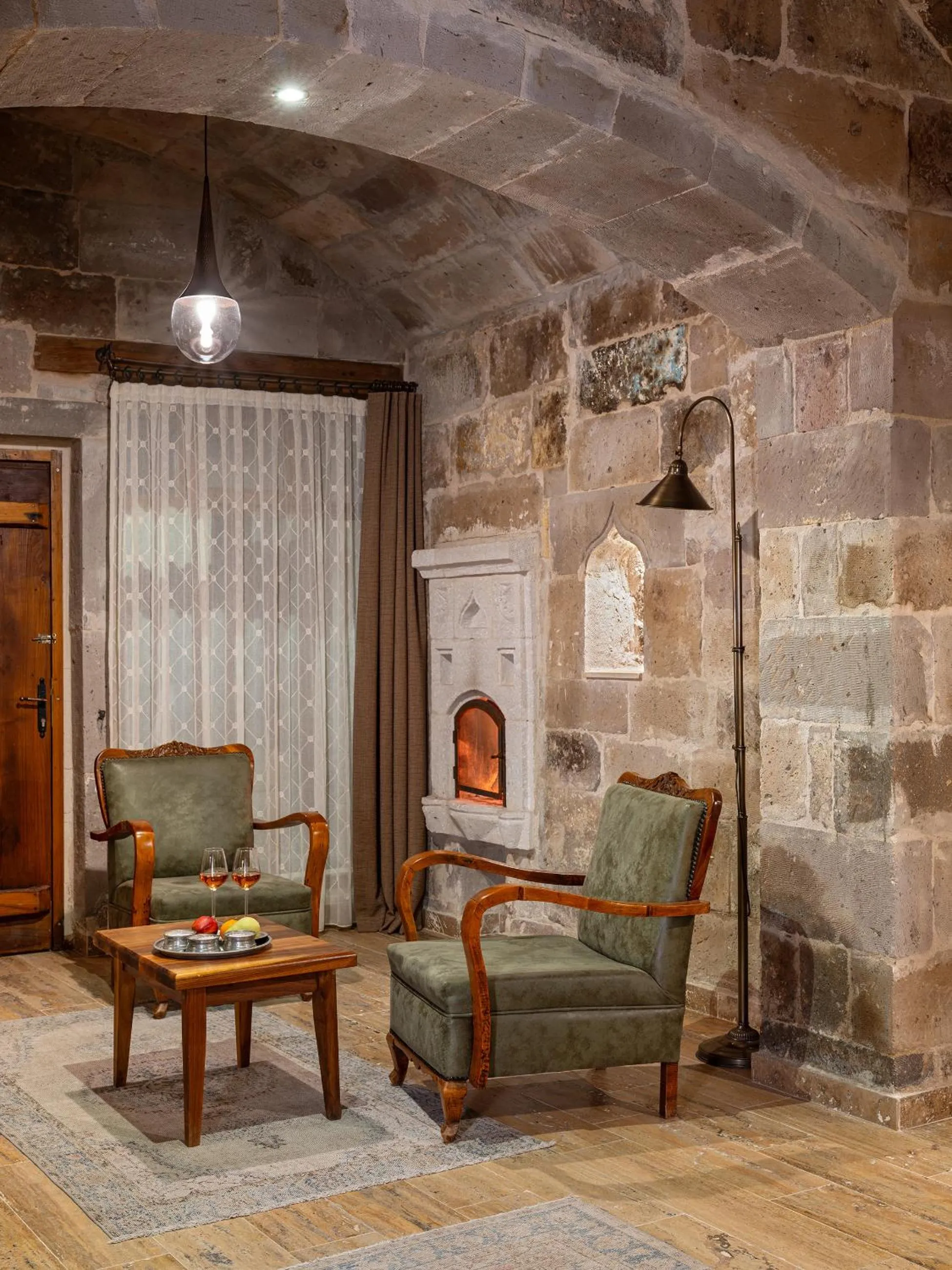 Seating area in Aza Cave Cappadocia Adult Hotel