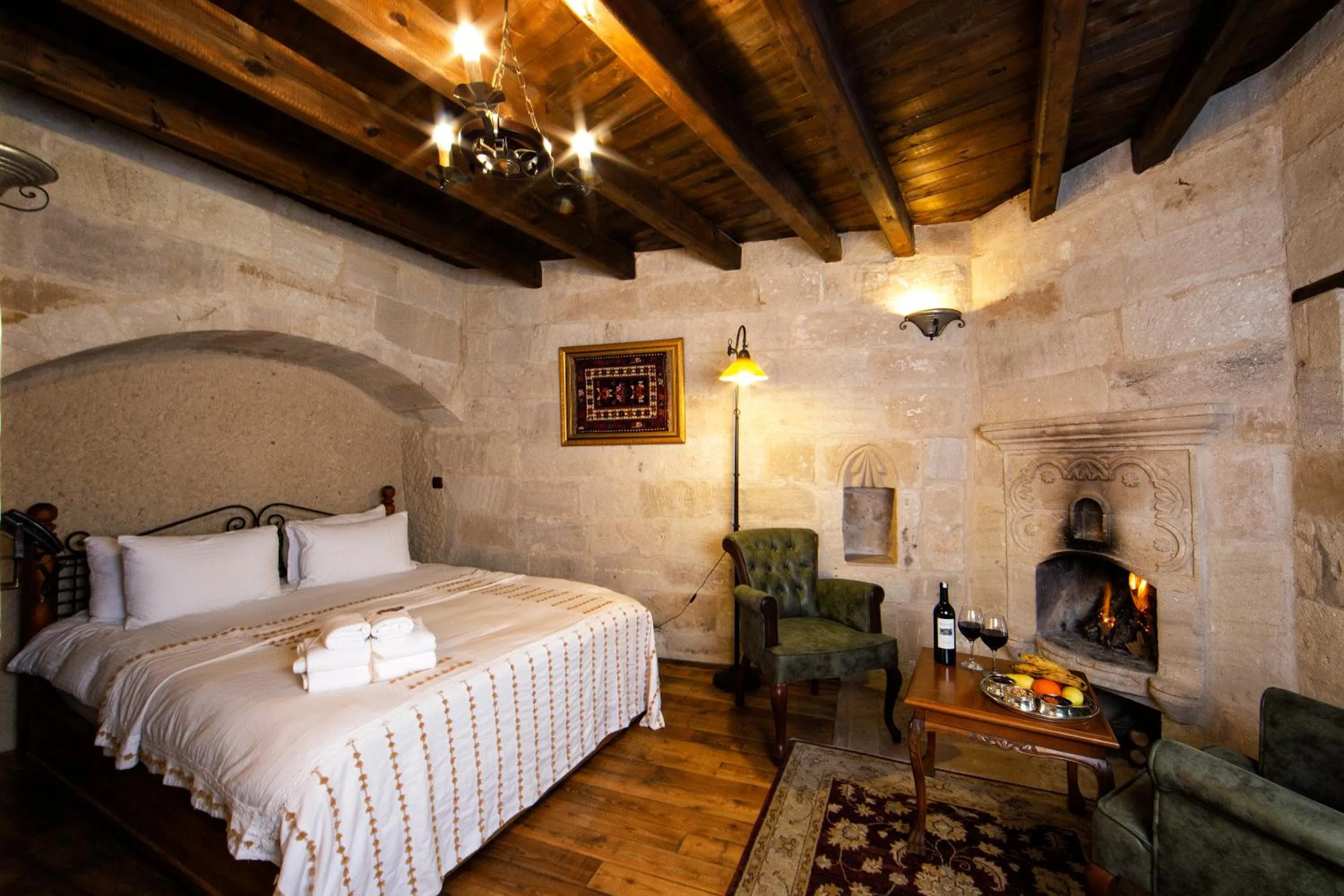 Bed in Aza Cave Cappadocia Adult Hotel